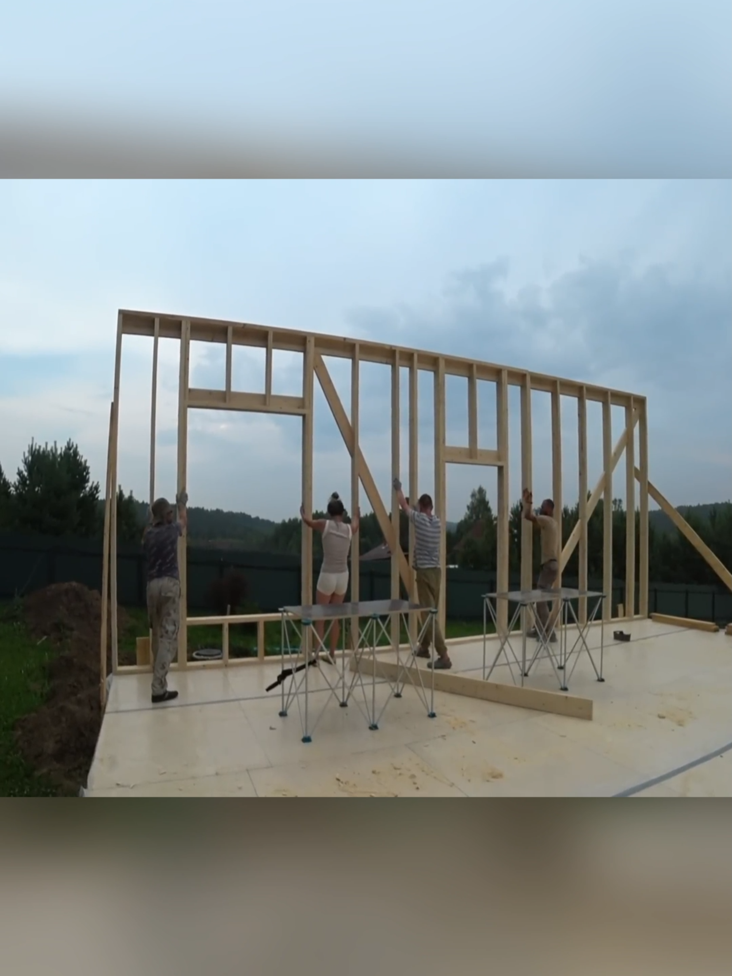 (Part 1) Timelapse of Building a Large Frame House from Start to Finish #build #building #construction #house #buildingahouse #fyp #foryoupage #trending