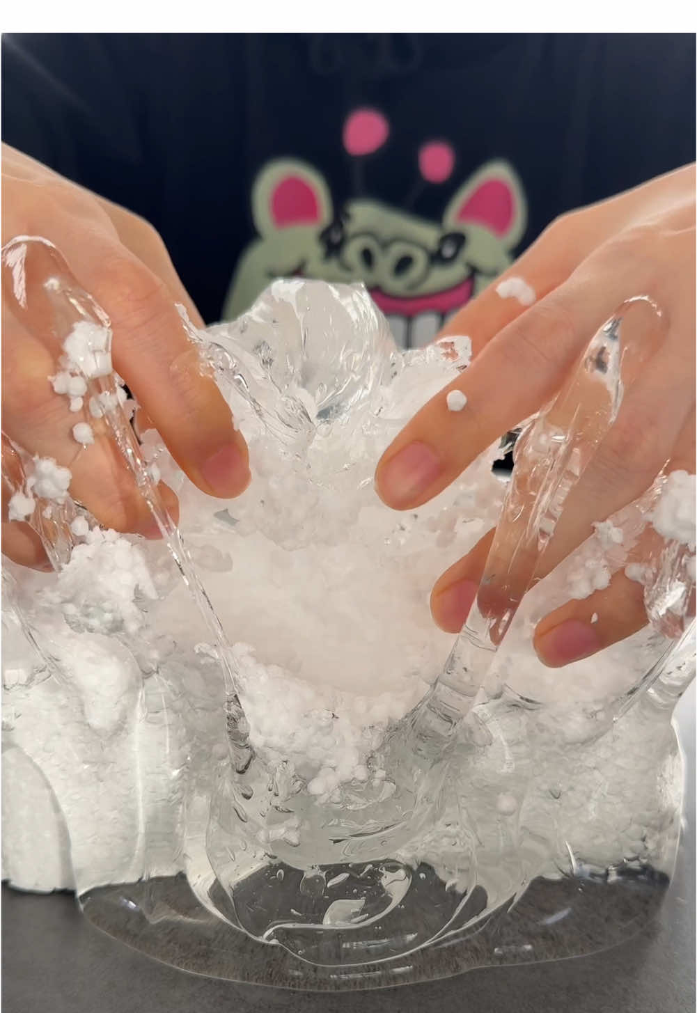 字幕なし発泡スチロールクラッシュスライムで脳みそマッサージASMR💆‍♀️🫧 #スライム #slime #asmr #床でスライム 