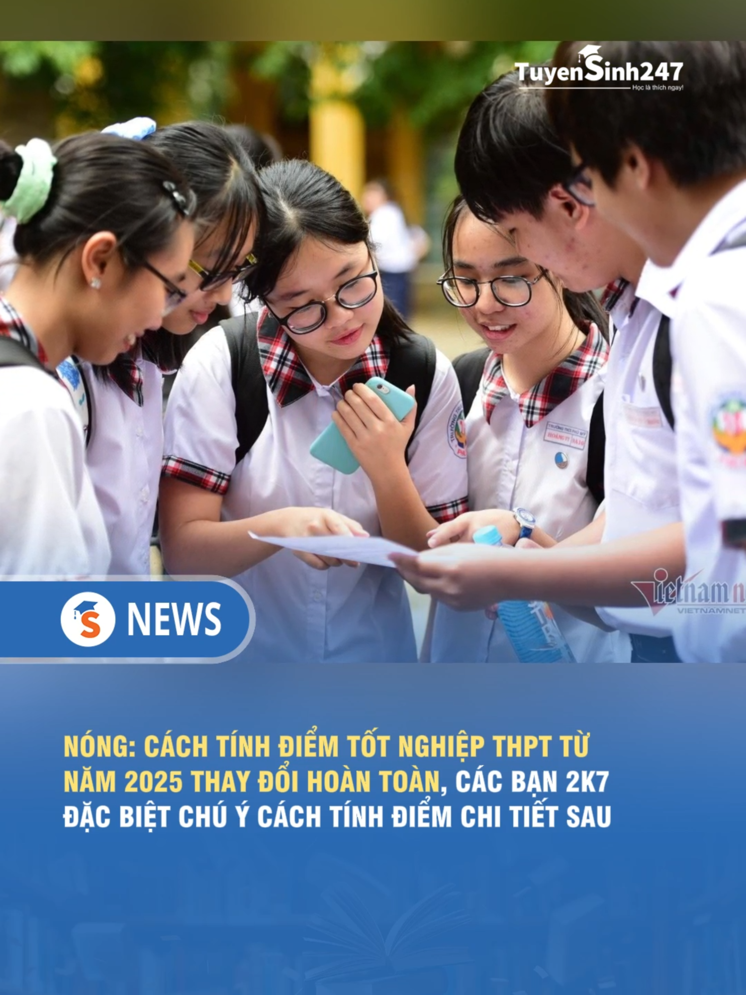 Cách tính điểm tốt nghiệp THPT 2025, các bạn lưu ý nhé.#xuhuongtiktok #LearnOnTikTok #news #tuyensinh247 #xuhuong #xanhla☘️ #fyp #hoctap #tiktokviral #edutok #hocsinh #trending #education