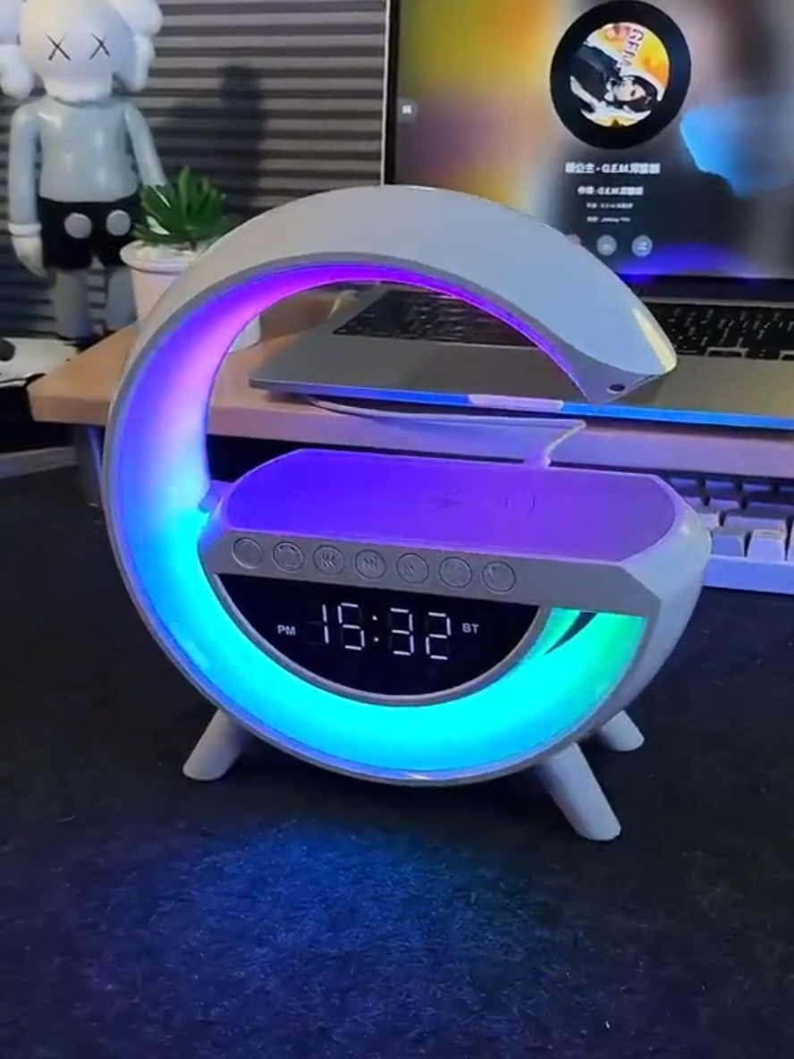 must buy! 🎶Multifunctional Bluetooth Speaker🎶 ✅Built-In Wireless Charger (depends sa compatibility) ✅RGB Desk Lamp LED Night Light  ✅Music Atmosphere light  ✅Symphony Bluetooh Control Dimming Table Lamp ✅Bluetooh LED Wireless Charging Speaker ✅7 Multiple Color Selections ✅Pwede TF Card/USB/Bluetooh/AUX ✅FM radio#taiwan #tiktok #jhanekao #speaker #fyp 