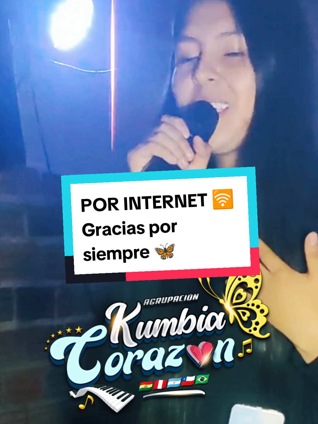 Por Internet... 🦋 En Vivo ... #viral #kumbiacorazon #lamejor #live #cochabamba #grupoenvivo #cantante #cantante 