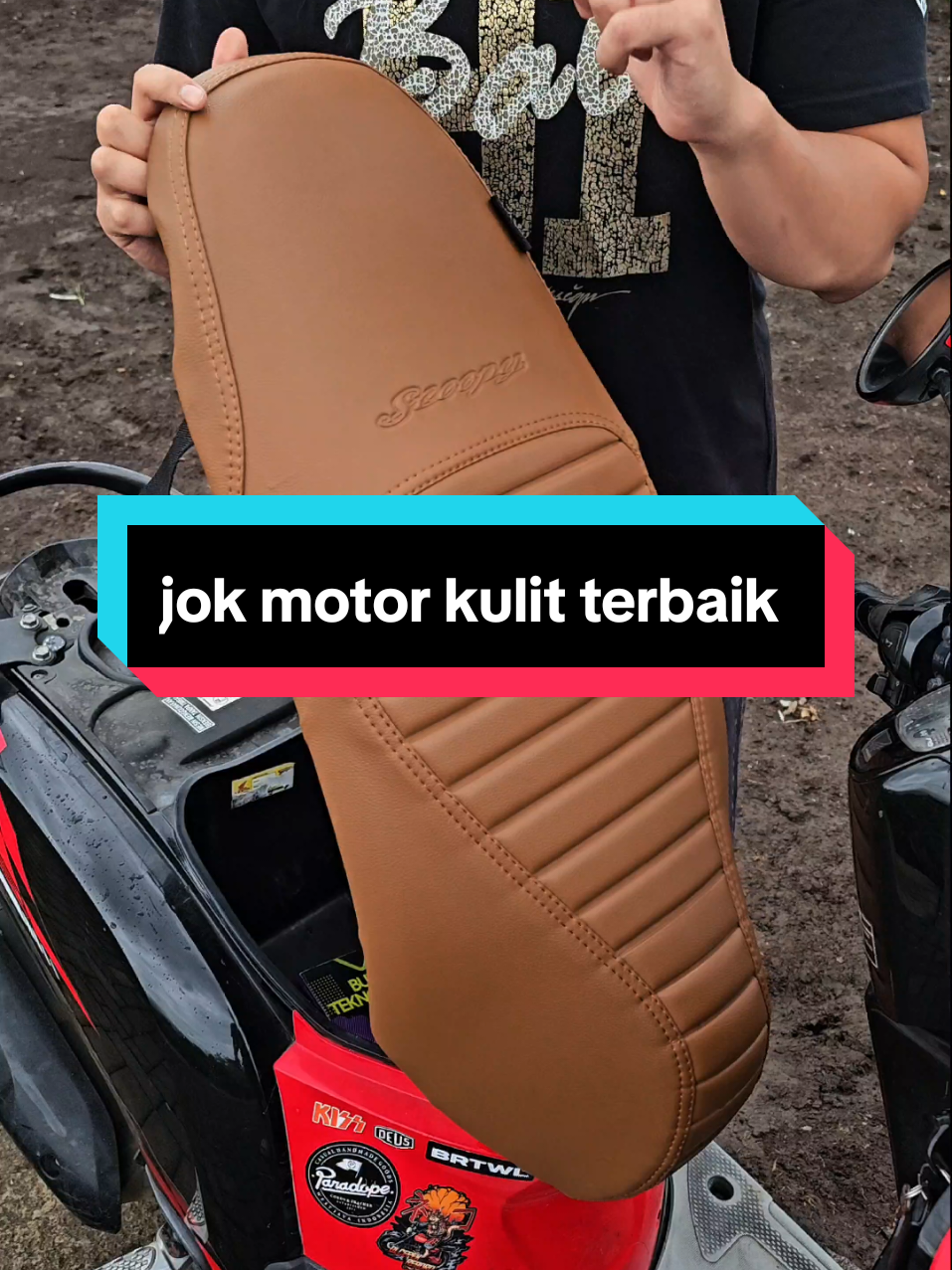 Jok motor dengan bahan kulit berkualitas terbaik, anti cakar kucing dan sangat empuk #jokmotor #jokmotorkulit 