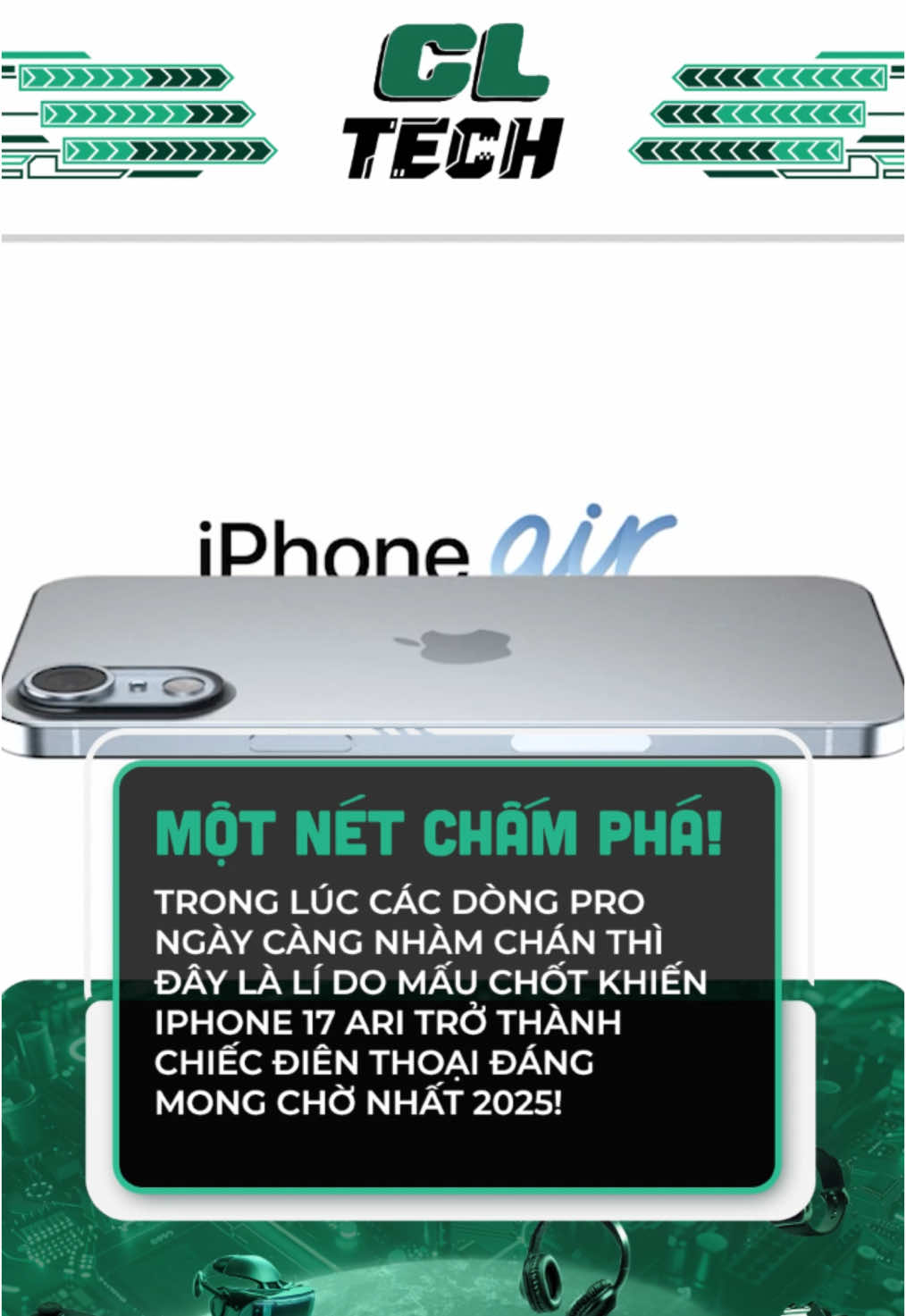 Quên dòng Pro đi, Iphone Air 17 bay tới đâyy #celebnetwork #cltech #clnews #clmedia #app #iphone #apple #congnghe #technology #tiktoknews #tiktokgiaitri #tech #ai 