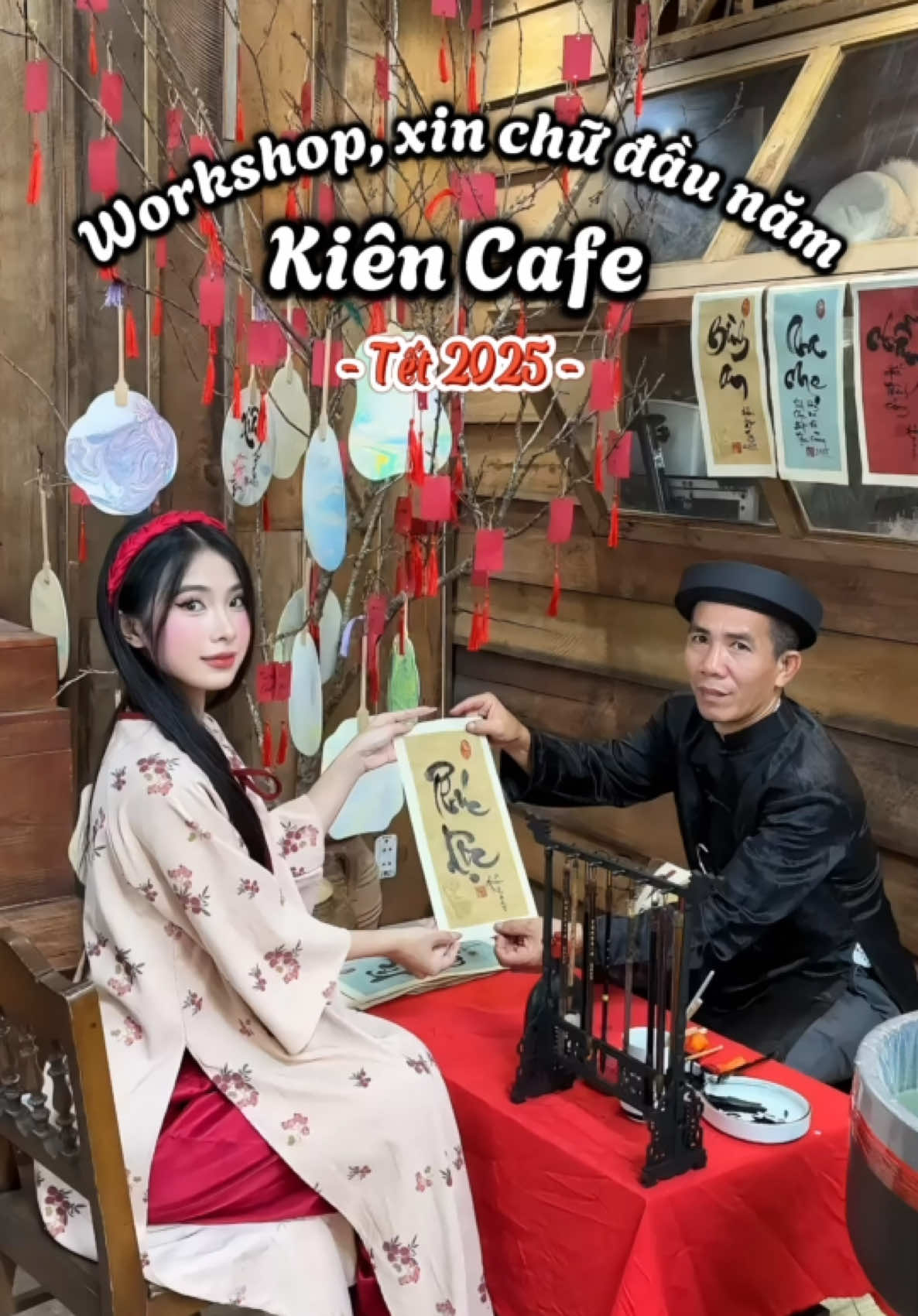 Xin chữ may mắn đầu năm cùng tiệm cafe xinh xắn 🫶🏻🧧  #xuhuong #viral #saigon #cafesaigon #checkinsaigon #diadiemsongao #reviewcafe #caphesongao  #quancaphexinh #tet2025 