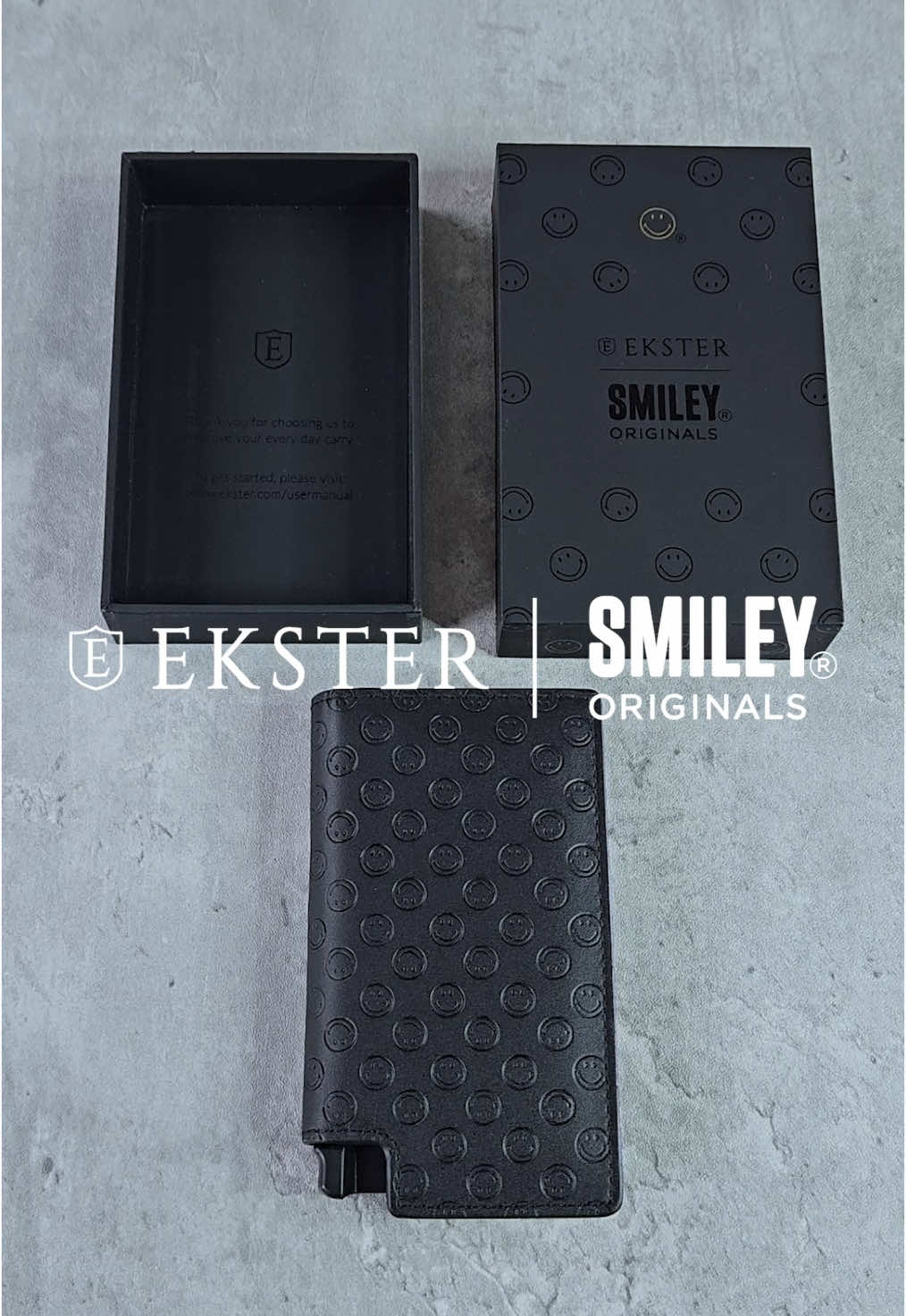 A limited-edition leather smart wallet with the iconic @Smiley Company design 😃 #ekster #smiley #leather #wallet 