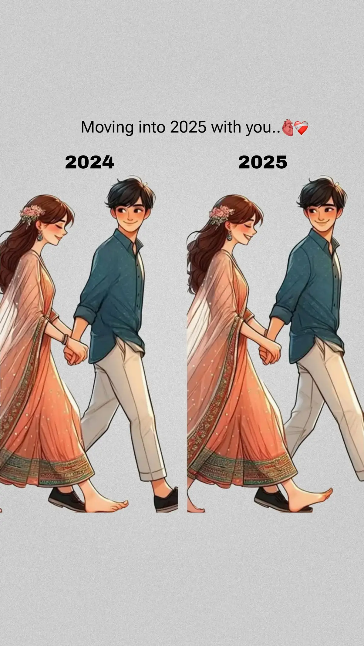 Moving into 2025 with you..❤👫✨💫@Malik Wahab  #hayatimalik56 #foryoupage #happynewyear2025 