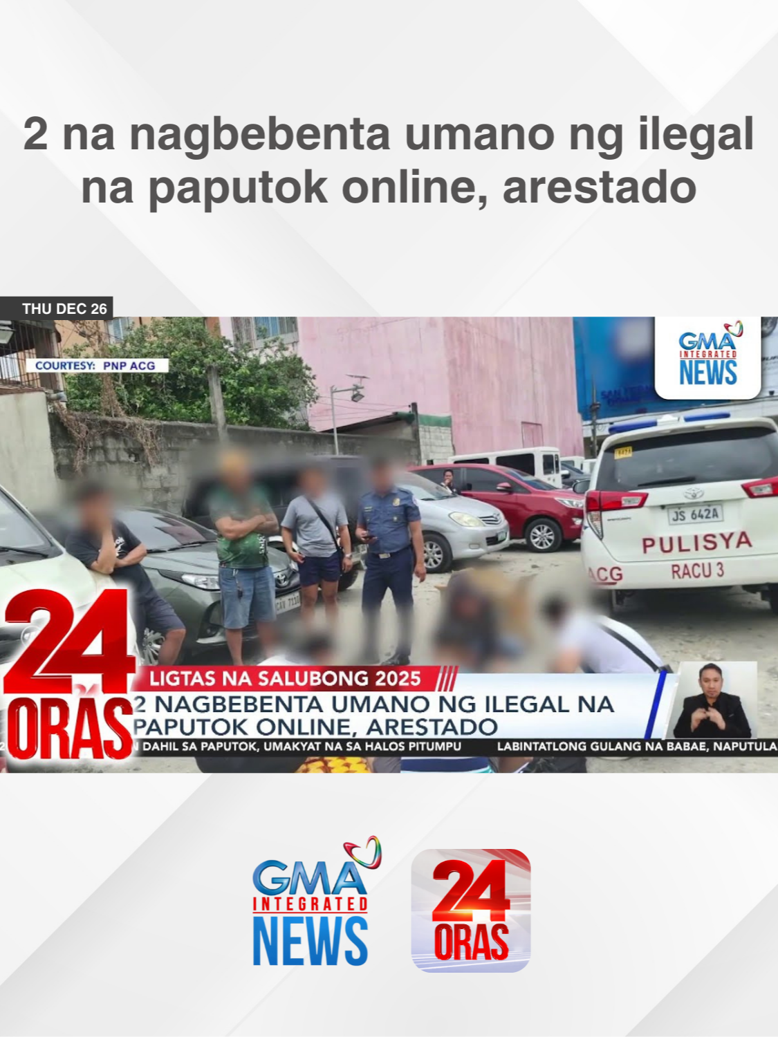 Arestado naman ang dalawang nagbebenta umano ng ilegal na paputok online. Mahigit 100 social media page din na nag-aalok niyan ang pinatanggal ng PNP. | 24 Oras #GMAIntegratedNews #BreakingNewsPH #24Oras