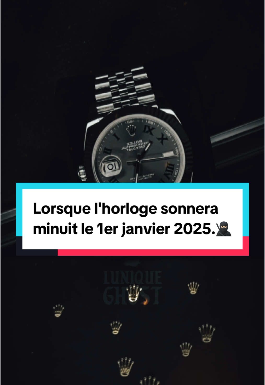 Lorsque l'horloge sonnera minuit le 1er janvier 2025. 🥷🏻 #luniqueghost #conseil #mindset #motivation 