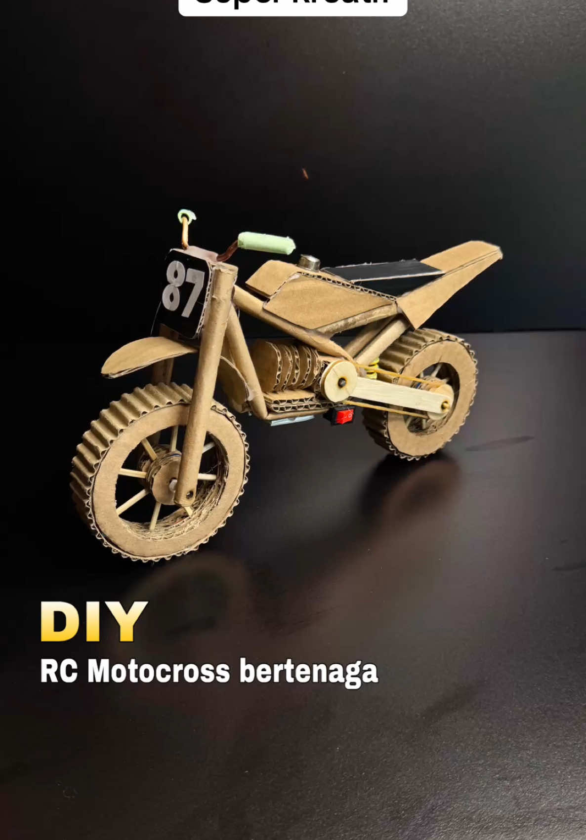 diy kreatif motor kardus bertenaga dari barang bekas #DIY #unik #toys #tutorial #creative #amazingvideo #motor 