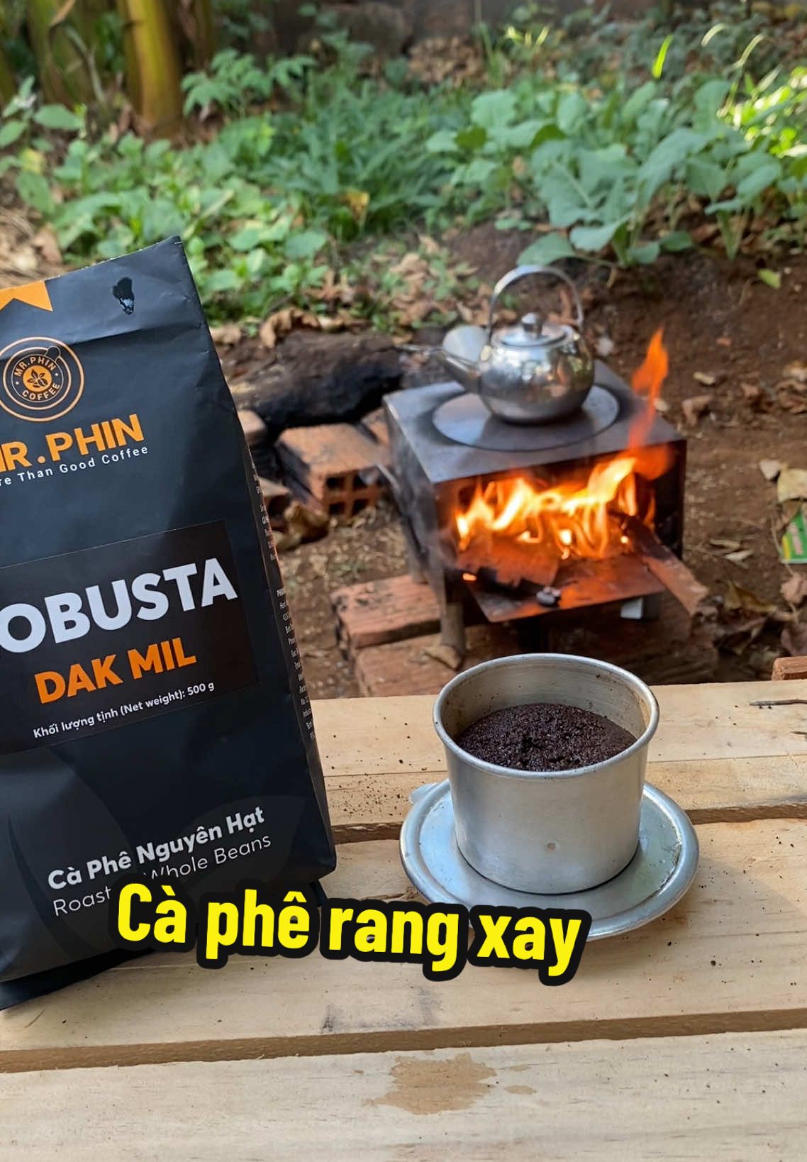 Cà phê rang xay nguyên chất robusta , thích tự pha tại nhà #càphê #caphenguyenchat #robusta 