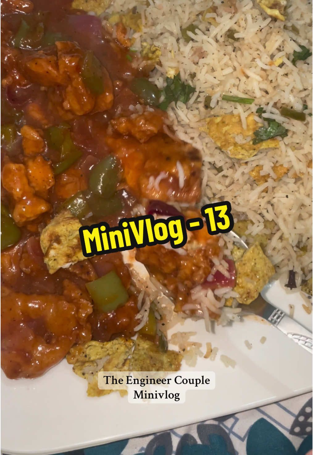 Chinese Rice and Manchurian ♥️ #theengineercouple #foryou #minivlog #fypシ゚ #trendingvideo 