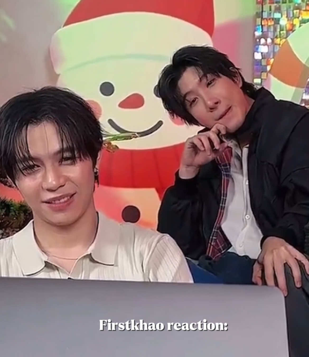 FIRSTKHAO || Their reactions 🥺 #firstkhao #firstkanaphan #khaotungthanawat #blcouple #theheartkillers #kantbison #blseries #bl #thai #gmmtv #foryou #fyp 