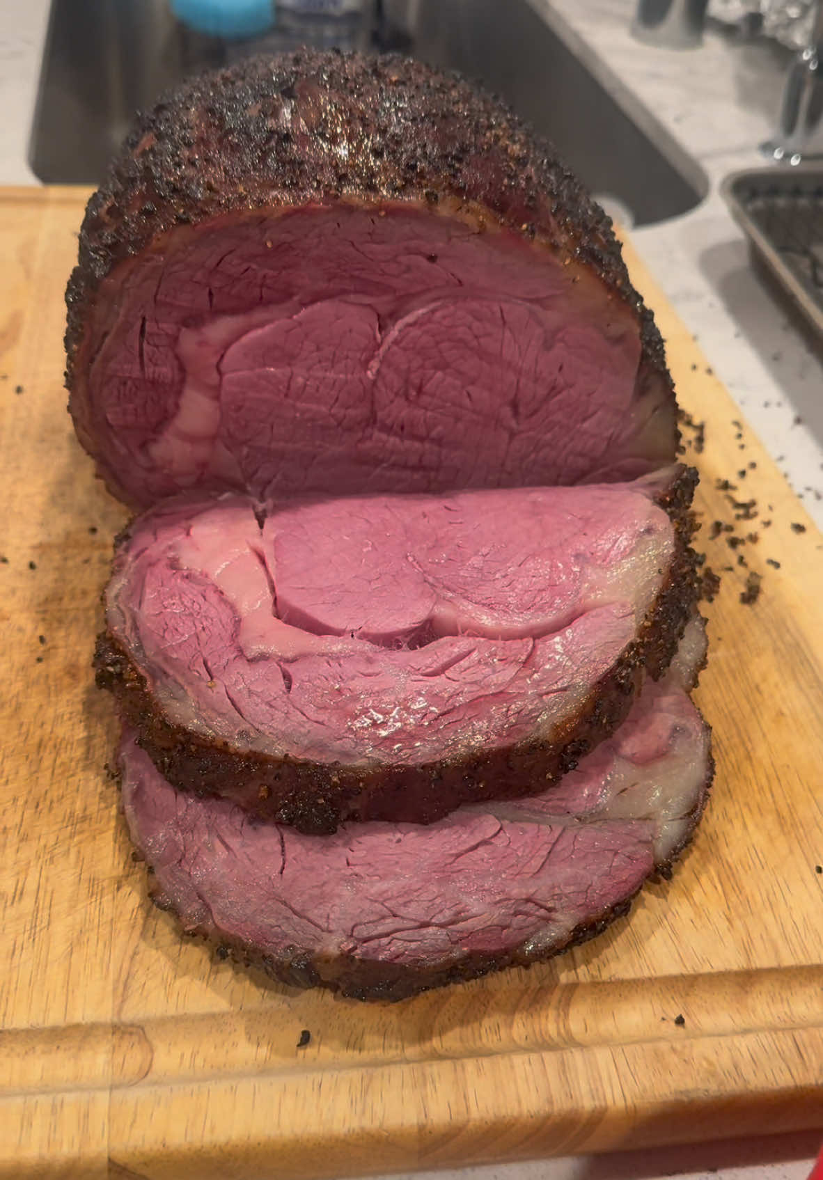 My wife’s first time trying Prime Rib #primerib #texasbbq #bbq #traeger #husbandsoftiktok #foodtiktok #FoodTok #foodies #foryou #fyp 