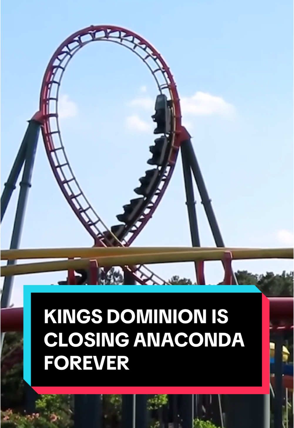 Are you going to miss Anaconda at Kings Dominion ? 🥲#kingsdominion #virginia #rollercoaster #themepark 