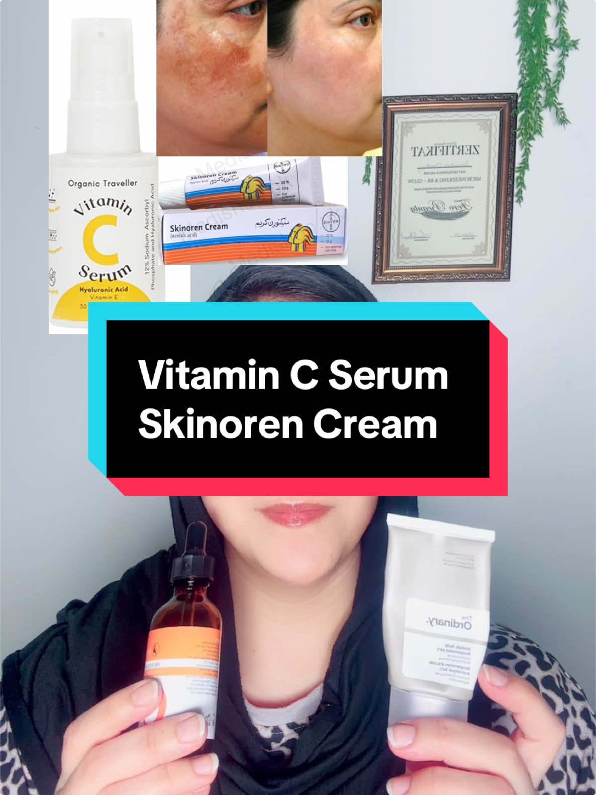 Can we apply these together? #skincare #skinoren #vitamincserum #skincaretips #darkspots #skinbrightning #skincareroutine #fyp 