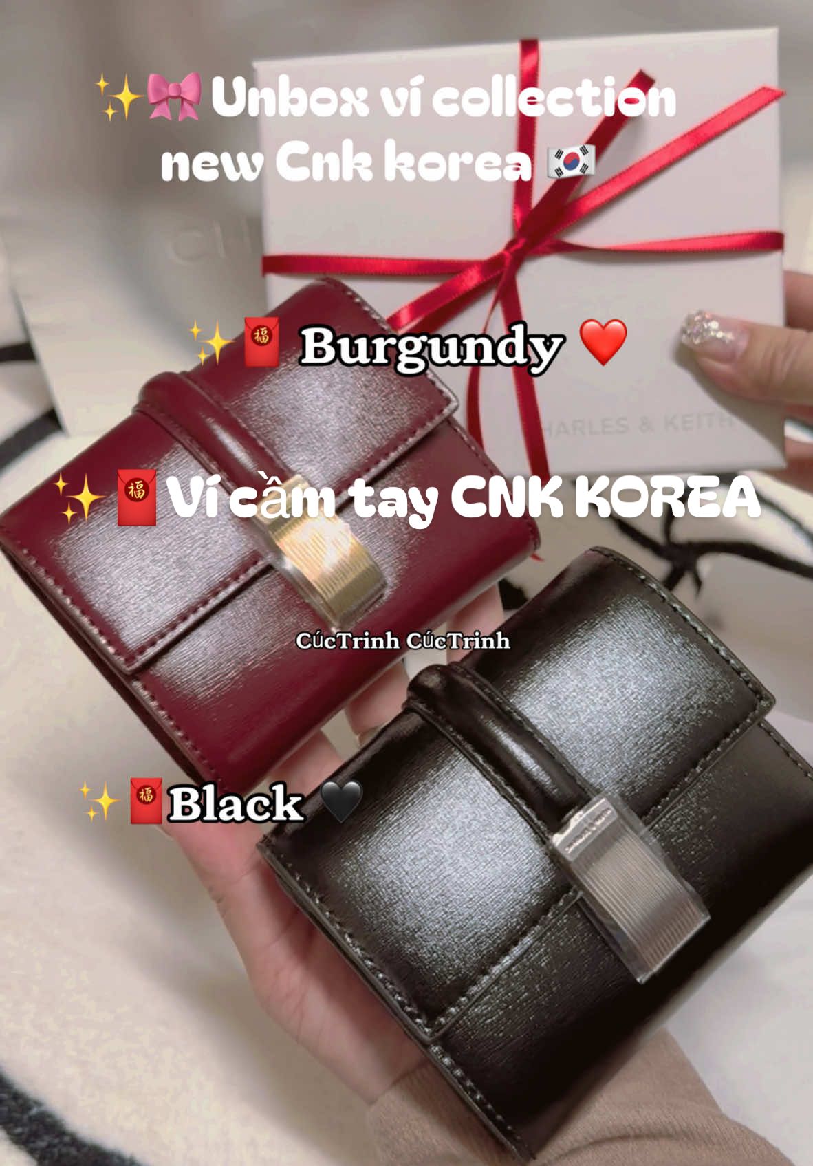 ✨🧧mẫu ví cầm tay nhà cnk cuối năm xinh toá ak ❤️ Cb sang năm mới thay ví mới thôi mấy b ơi 🎀 #cnkkorea #cúctrinh_cosmeticshanghanquoc #cúctrinh_백화점 #cúctrinh_seller #cúctrinhchuyenhang백화점🇰🇷 #cúctrinh_cosmetics #cúctrinhkorea 