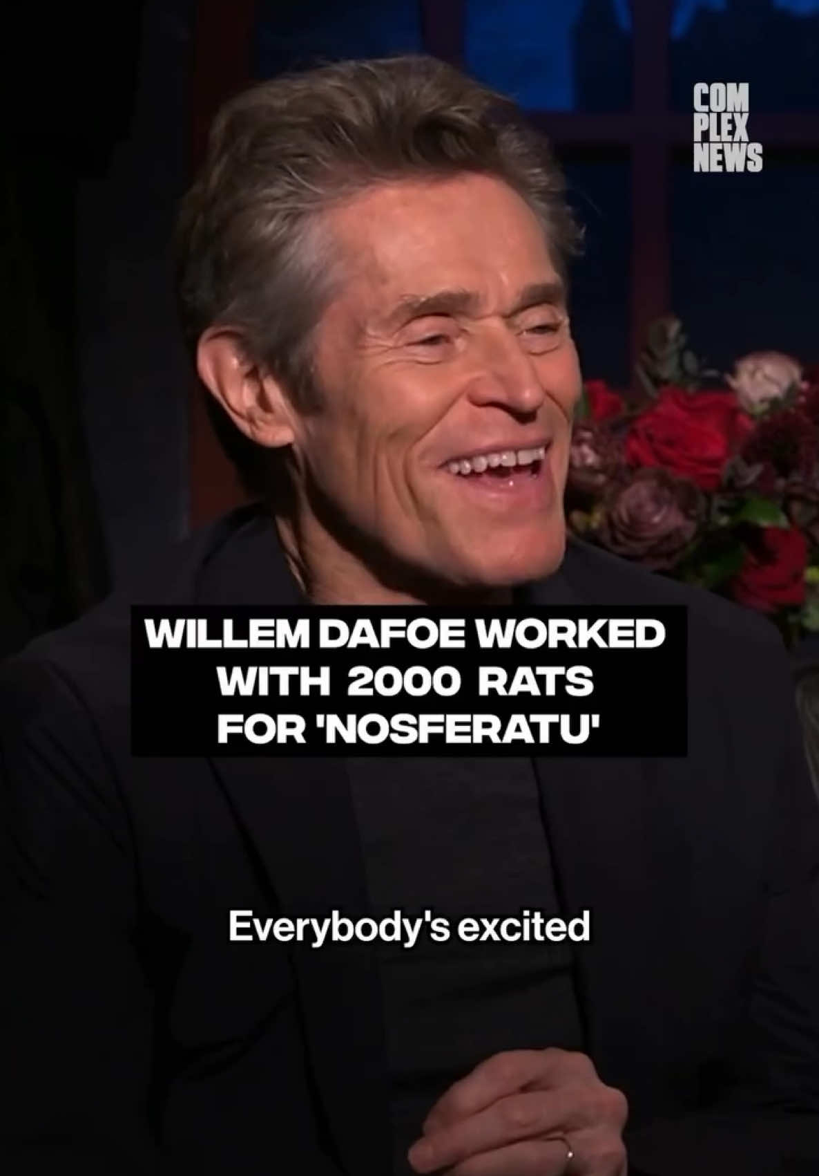 Willem Dafoe worked with over 2,000 live rats for a scene in ‘NOSFERATU’ 😳🐀 #nosferatu #willemdafoe 