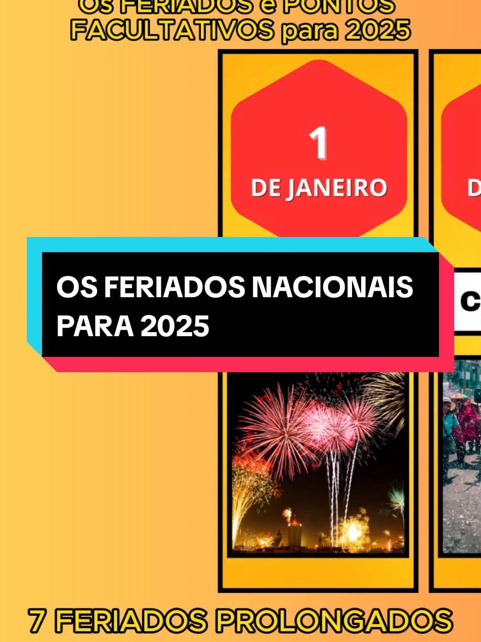 Feriados nacionais em 2025 #anonovo #feriado #natal #curiosidades 