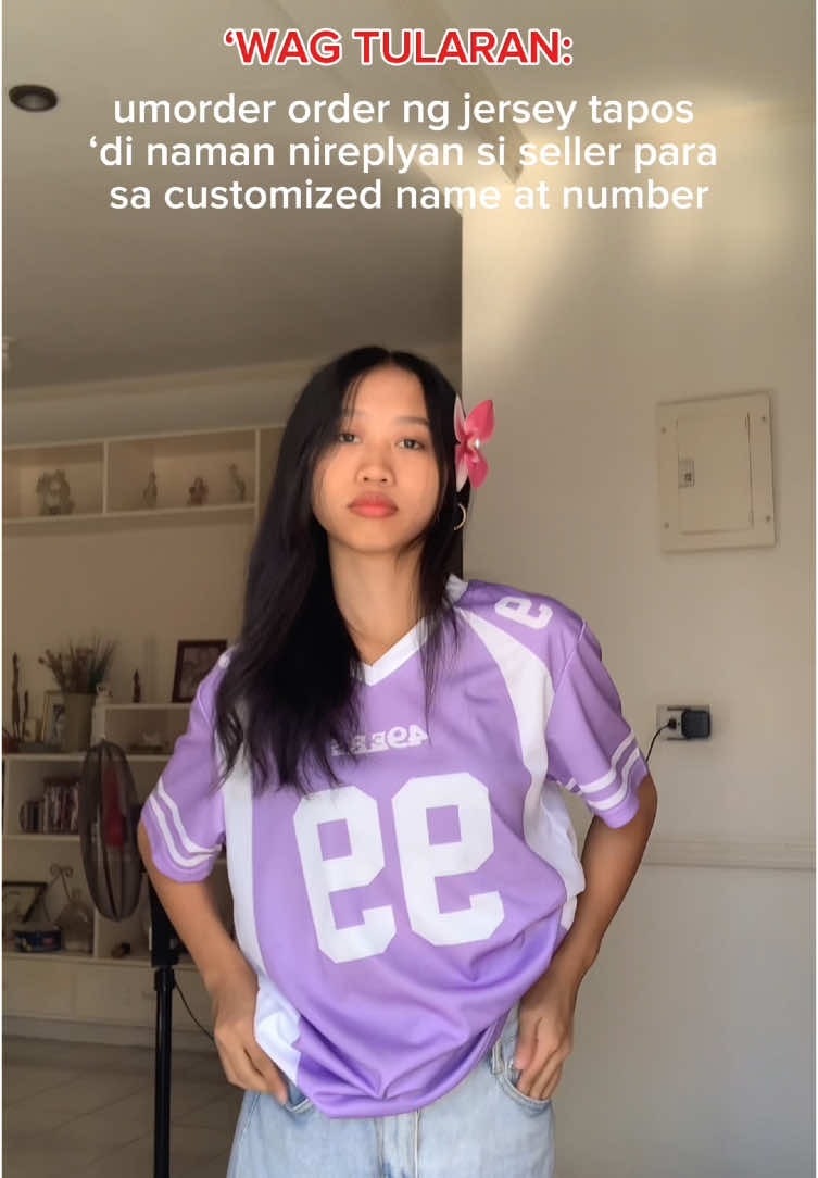 i didn’t look sa messages sa akin ni seller~. sino si 49ERS😭 #jersey #customizedjersey #customizednameandnumberjersey #freecustomnameandnumber #tshirtjersey #purplejersey #pinkjersey #unisexjersey #4u #4upage #fyp #foryou #tiktokfinds 