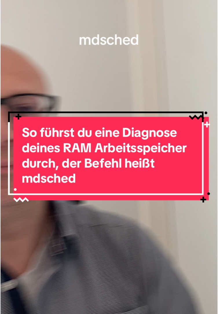 So führst du eine Diagnose deines RAM Arbeitsspeicher durch, der Befehl heißt mdsched #diagnosetool #ram #arbeitsspeicher #pctips #pctip #windowsrepair #laptoprepair #windows10 