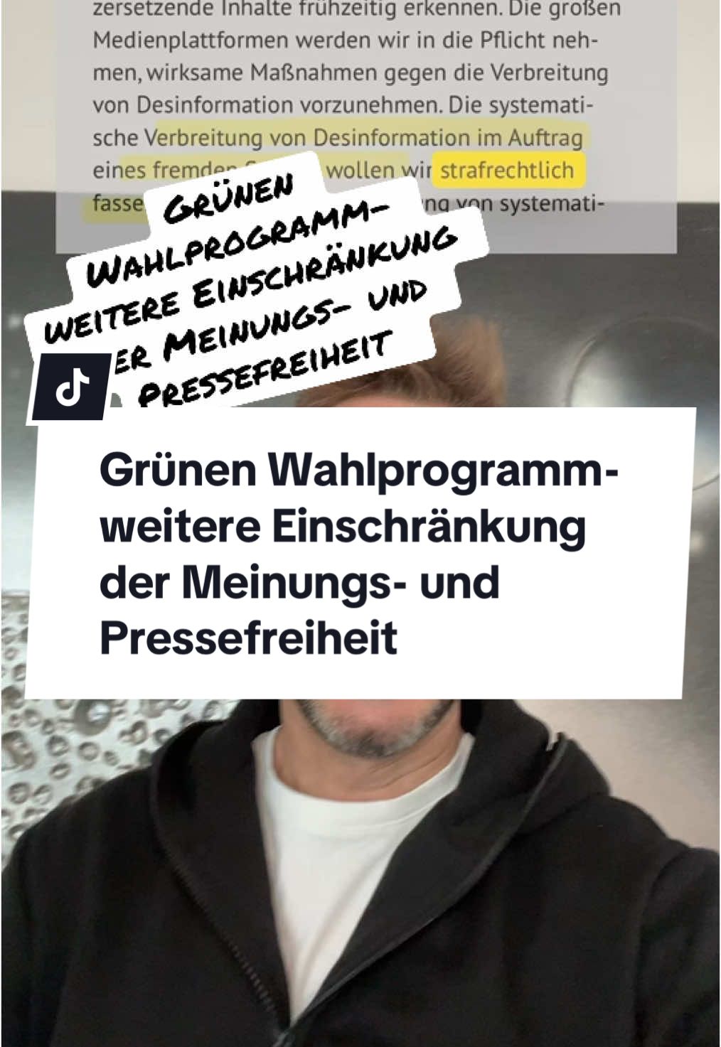 Grünen Wahlprogramm- weitere Einschränkung der Meinungs- und Pressefreiheit  *Korrektur: meinte natürlich Richter, nicht Staatsanwälte* @🥔 Kartoffelkönig 🥔 