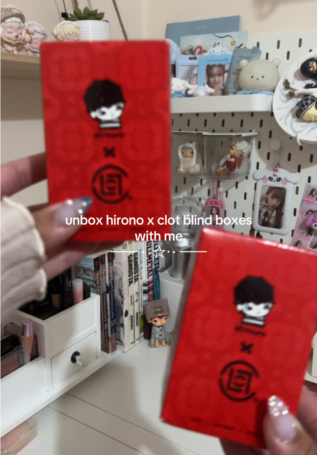 unbox hirono x clot blind boxes with mee ! im in loveee with the hirono x clot series i think i should get the full set instead ?? #fyp #explore #hirono #unboxing #popmart #mysterybox #blindbox #hironoxclot #aesthetic 