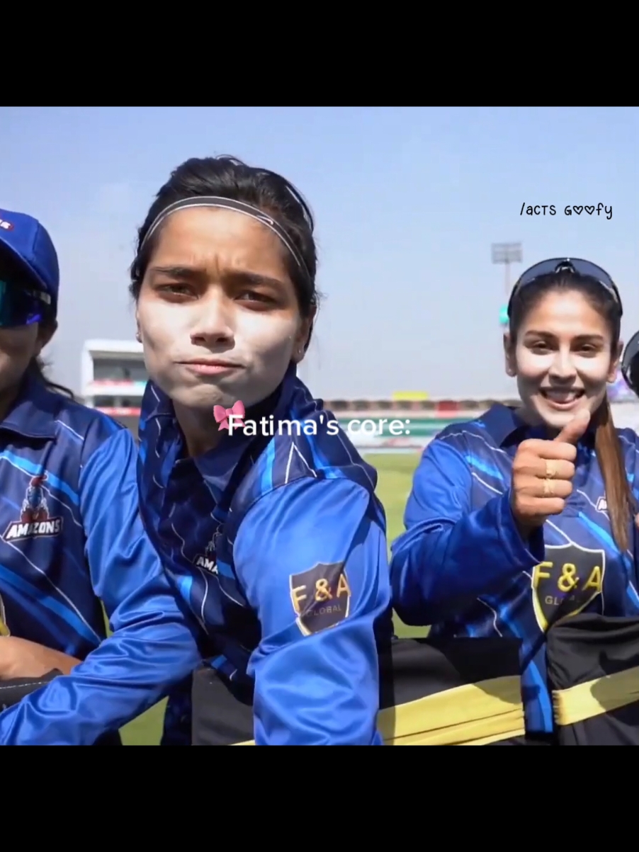 Goofy Fatima is my fav Fatima🤭 @Fatima Sana Khan  #fatimasana #backourgirls #womenscricket 