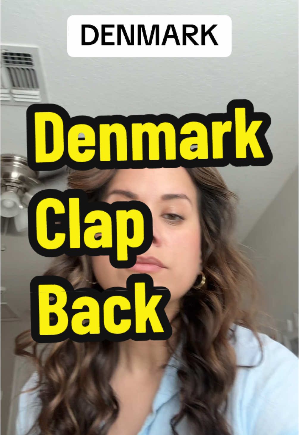 Denmark. The woman that you are. 💙 update: denmark statement has been debunked as satire! #politicstiktok #denmark #politicalcomedy 