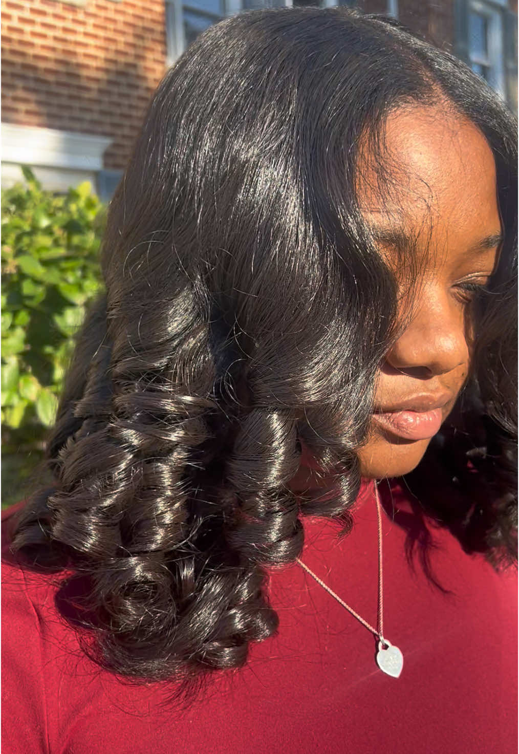 the shine. the body. the curls🥰🥰 services: wash, hydration, blowdry, trim with flat iron finish🥰 wanna book the look? call 3013450033, book the link in the bio of my instagram or visit colestevenssalon.com💚 #dmv #dmvsilkpress #dmvcolor #dmvbalayage #dmvcolorist #silkpress #blowout #balayage #dmvhairstylist #dmvhairsalon #foryoupage #viral #popular 