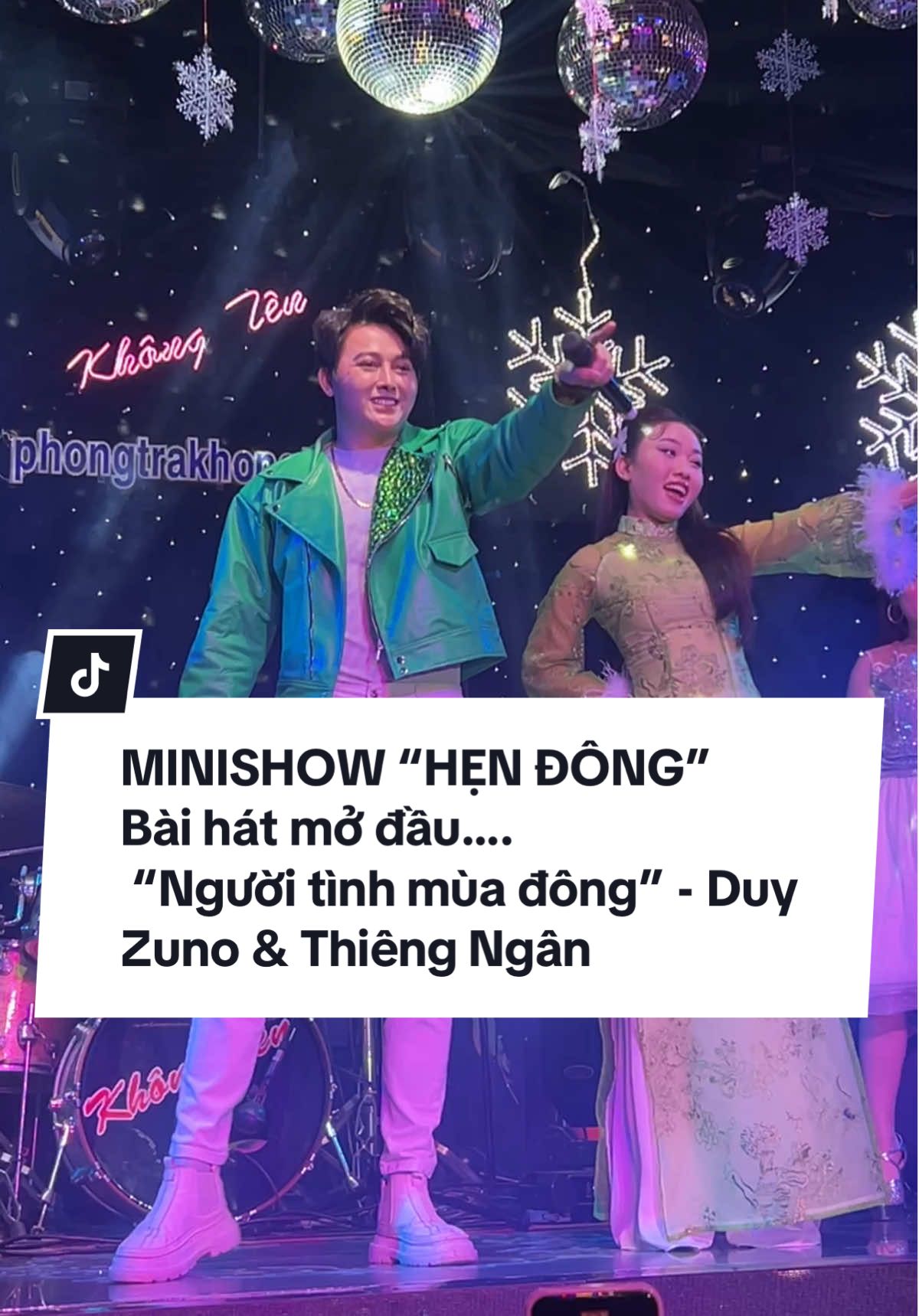 MINISHOW “HẸN ĐÔNG” Bài hát mở đầu….  “Người tình mùa đông” - Duy Zuno & Thiêng Ngân #PhiNhung #phinhungpham #phinhungmạnhquỳnh #nhophinhung #fanphinhung #casiphinhung #fcphinhung #giadinh #dangacon #Duyzuno #phamthiengngan #thiengngan #HENDONG #phongtrakhongten #tiktokgiaitri #xuhuongtiktok #xuhuongtiktok2024 #fyp #thinhhanh 