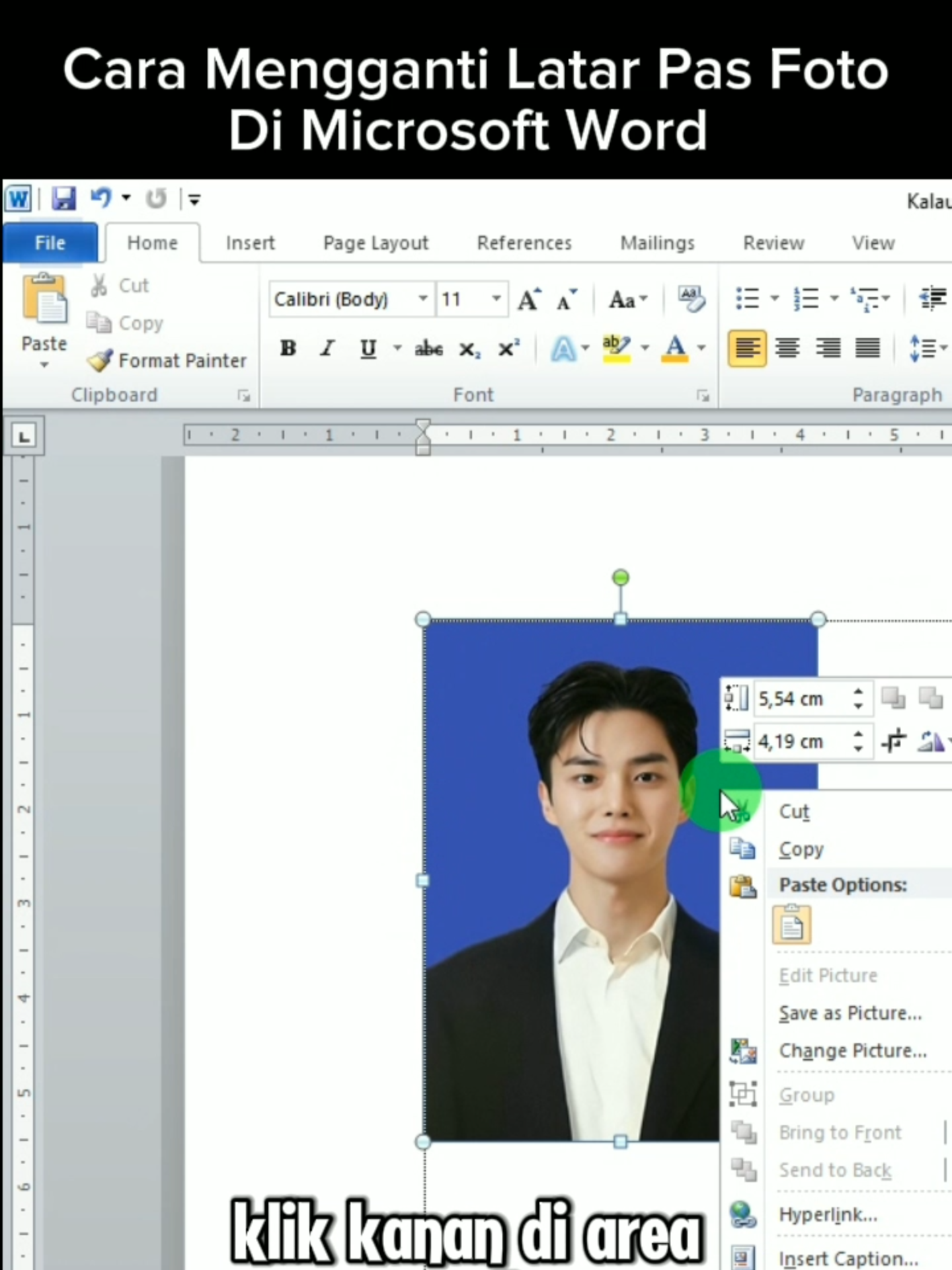 Cara Mengganti Latar Pas Foto di Microsoft Word#belajarmsword #belajarword #belajarlaptop #belajarmicrosoftwordpemula