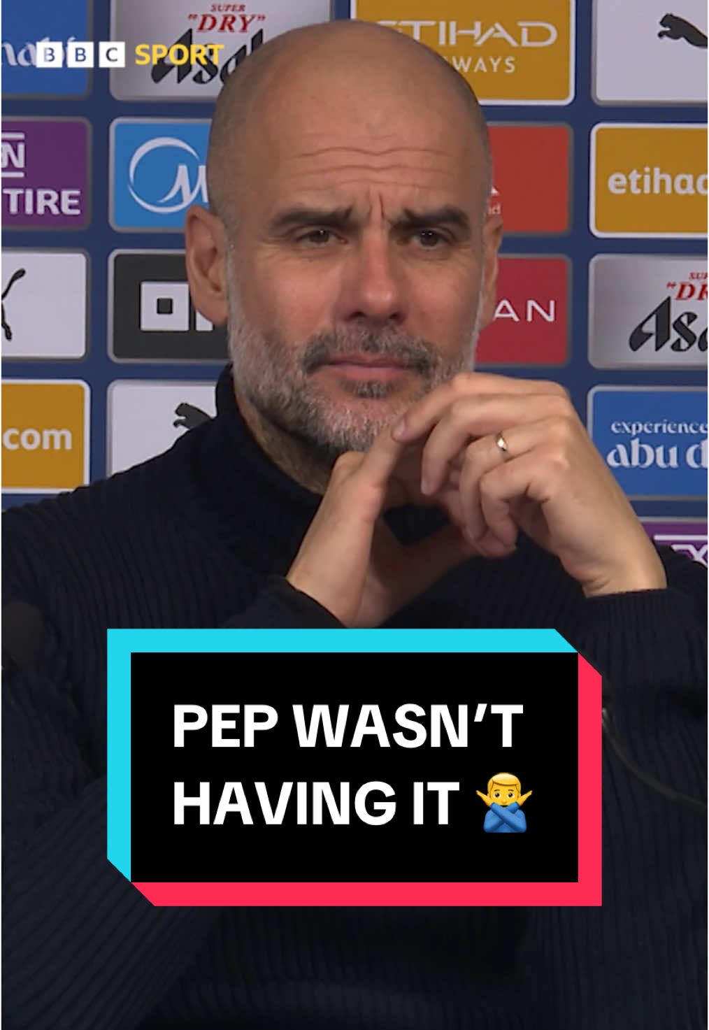 “That is not true” ❌ Pep Guardiola has denied he was frustrated in Man City’s draw with Everton 🙅‍♂️ #MCFC #ManCity #PepGuardiola 