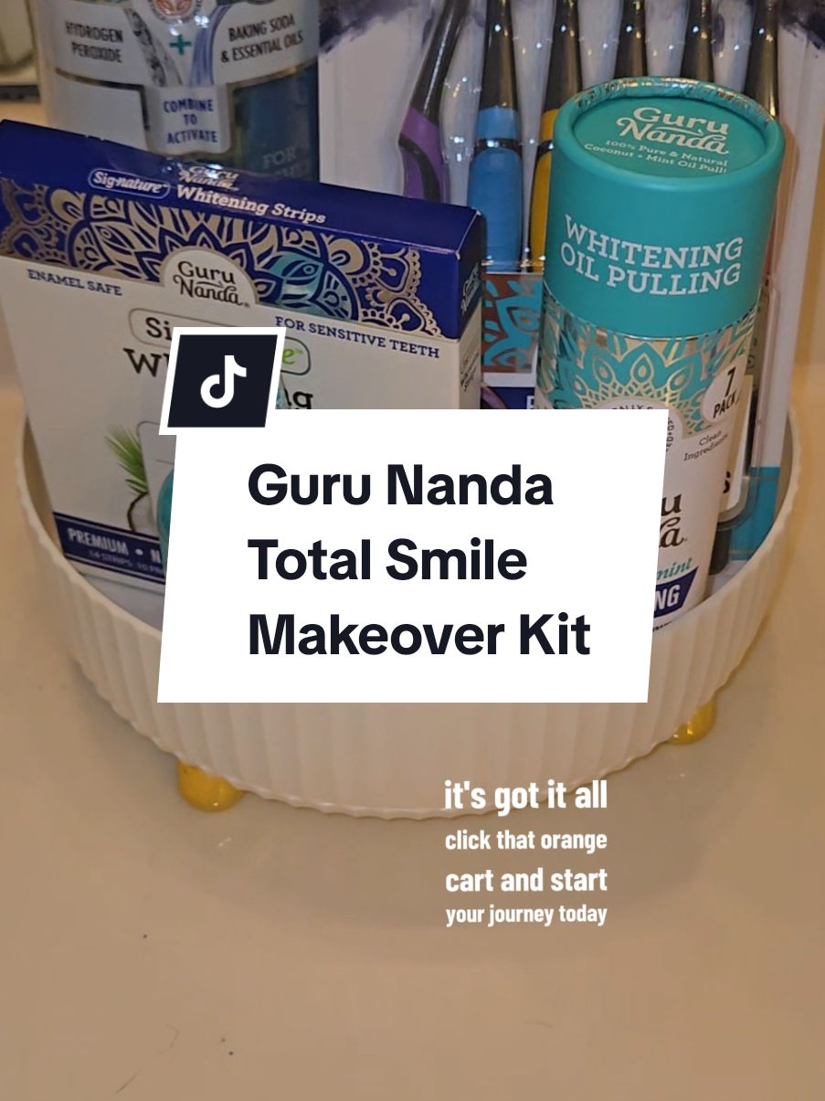 I'm super excited to try this out! Have you tried this before? Let me know down below! 🪥🦷✨️ #gurunanda #oilpulling #whiteningstrips #oralhealth #oralhygiene #totalsmilemakeoverkit #toothbrush #mouthwash #smile #smilemakeover #viralproducts #gurunandaoilpulling 