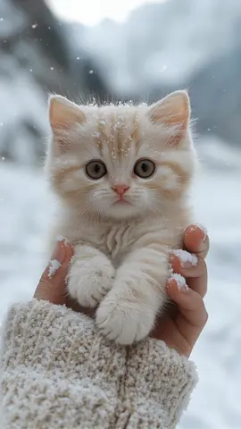 Amazingly cute orange kitten likes the snow ❄️🌨️🐈 Wonderful 🤩🫶🥰💕 #kitten #kittens #kittensoftiktok #catsoftiktok #cutecat #ai #catlovers #catlover #trendingvideo #viralvideos #PetsOfTikTok #cuteanimals #recommendations 