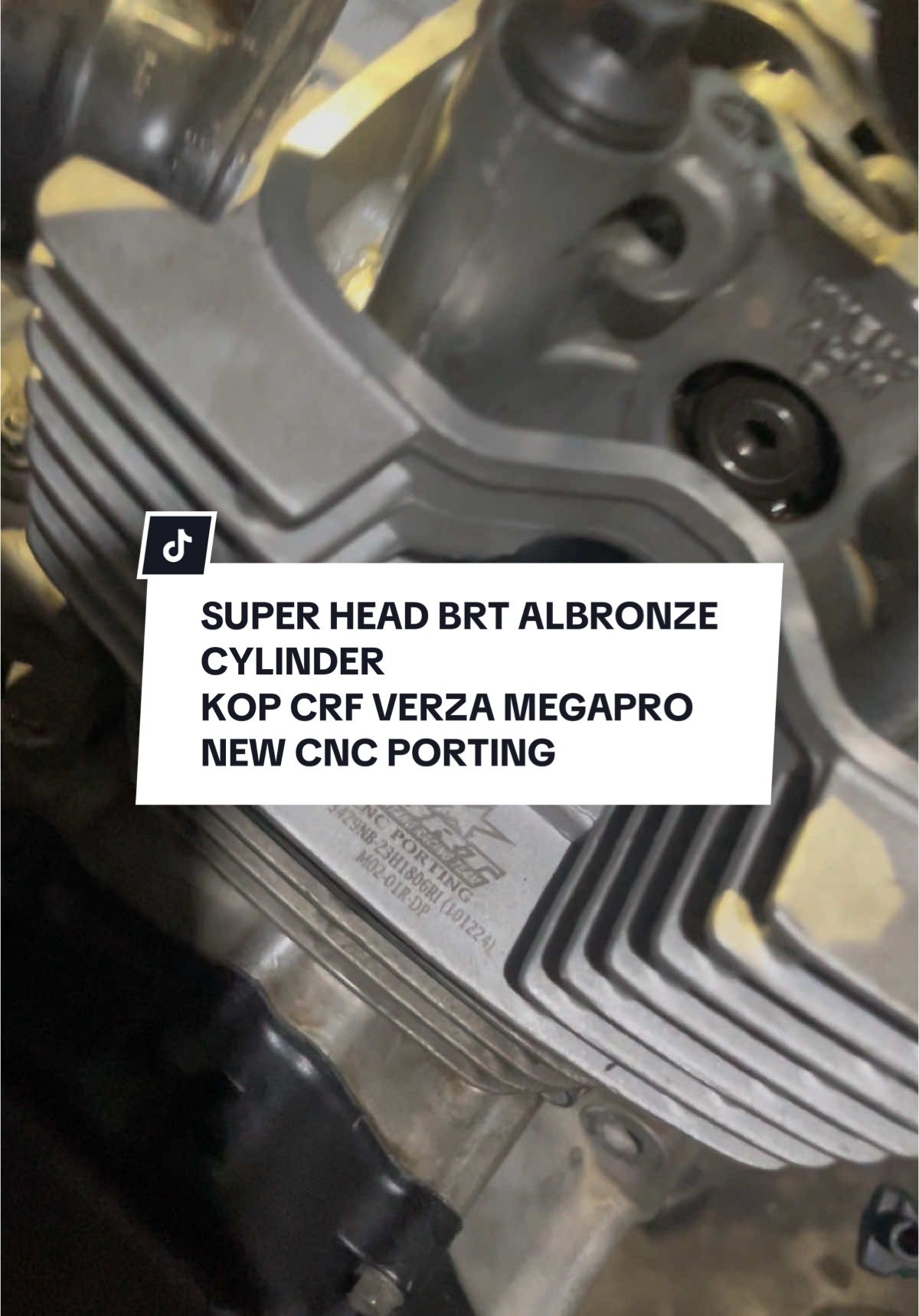 SUPER HEAD BRT ALBRONZE CYLINDER KOP CRF VERZA MEGAPRO NEW CNC PORTING #fyp #duniamotor #onderdilmotor #headcrf #crf #megapro #verza #megapro #headbrt #brt #bintangracingteam #brtracingteam #brtracing 