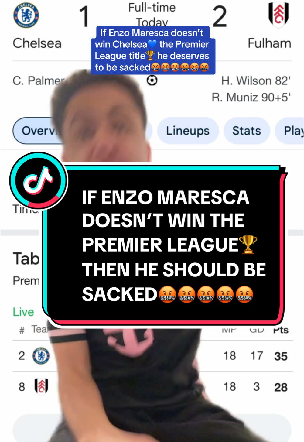 Winning the title is the only thing acceptable at Chelsea🤬 #cfc #chelseafc #chelsea #arsenal #arsenalfc #afc #manutd #manchesterunited #mufc #liverpoolfc #mancity #manchestercity #spurs #PremierLeague #pl #barca #fcbarcelona #fcb #rm #laliga #championsleague #ucl #uclfinal #footballtiktok #futbol #Soccer #fyp #fypage #fy #foryou #foryoupage #viral 