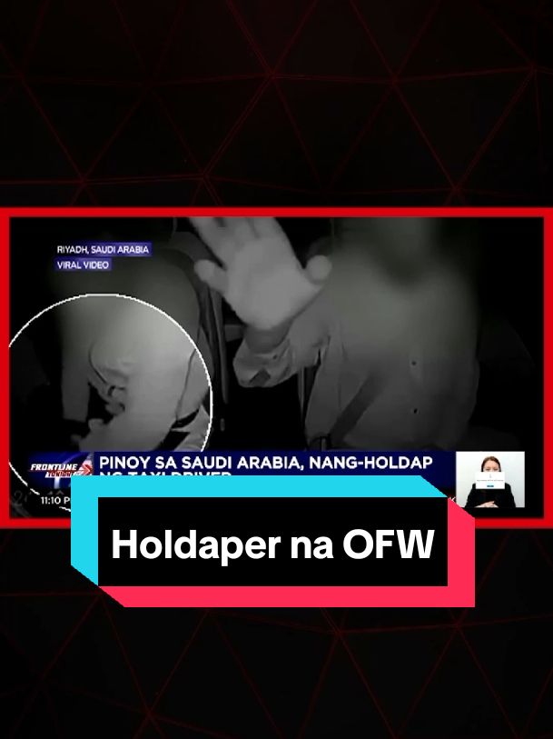 Bistado sa video ang isang Pilipino na nangholdap sa isang taxi driver sa Riyadh, Saudi Arabia. #FrontlineTonight #NewsPH #News5 