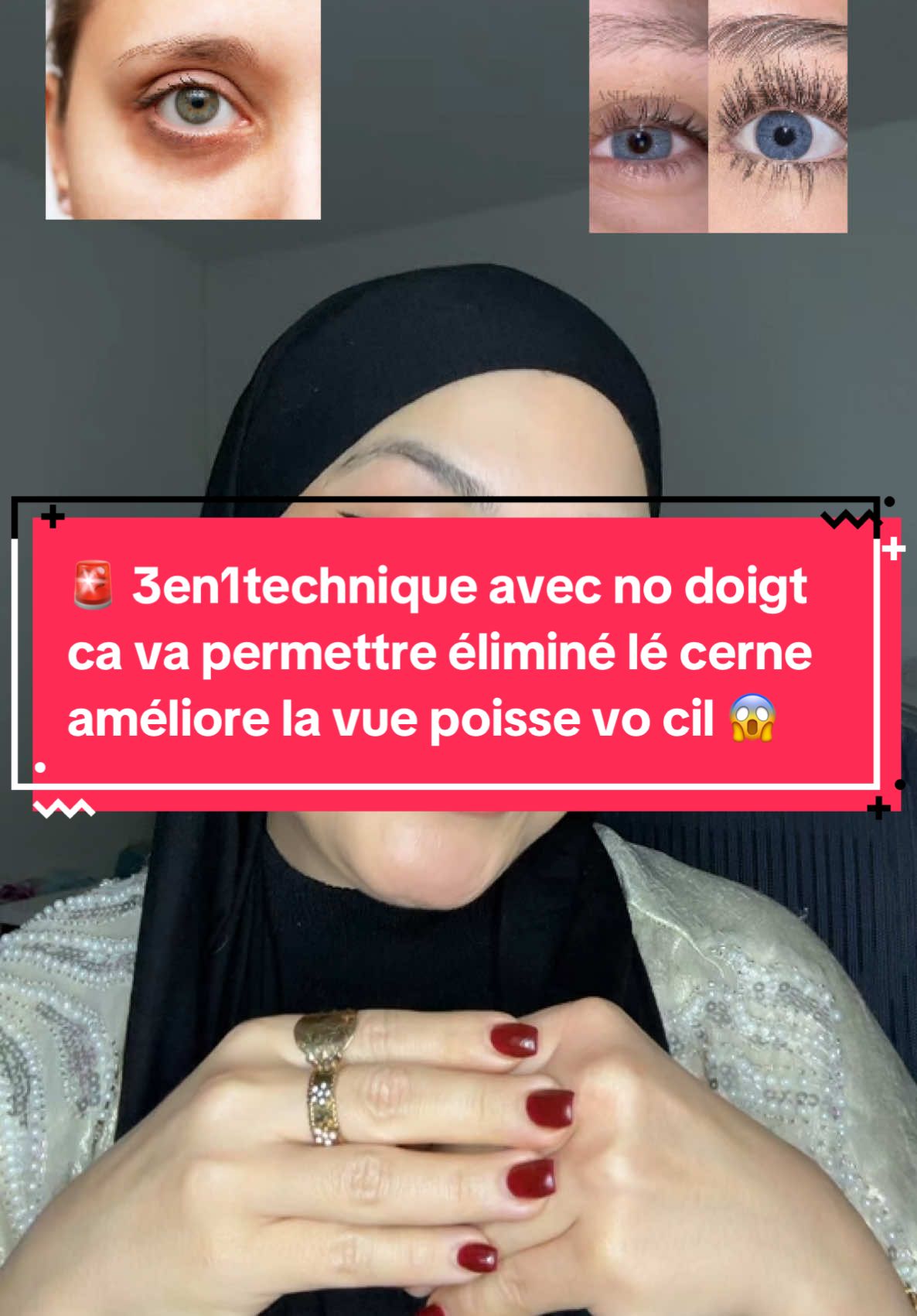 🚨 3en1technique avec no doigt ca va permettre éliminé lé cerne améliore la vue poisse vo cil 😱 . . . #cerne #cil #pochesouslesyeux😭😱 #routineskincare #drainagemassage #astucebeauté @Douha laribii @Rahma laribi 