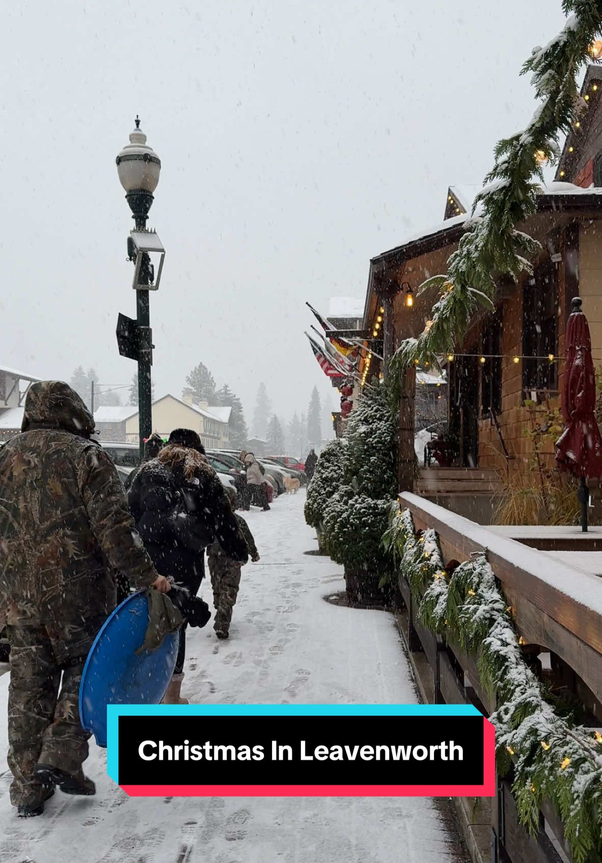 Leavenworth has been our favorite town to spend Christmas in BY FAR!!! It was surprisingly less packed than I thought it would be, a sled was only $12.99 from a shop (Icicle Creek Clothing) right on Front Street directly across from the little hill in Front Street Park, it snowed all day and we even got to ride the Leavenworth Adventure Park alpine coaster while it was snowing! 10/10 highly recommended spending at least one Christmas in Leavenworth #Christmas #Leavenworth #Washington #WA #PNW #LeavenworthWashington #RoadTrip #BucketList #LeavenworthAdventurePark 