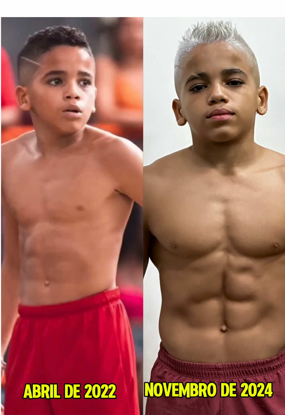 Vejam a diferença de dois anos. Hoje completo 3 anos no esporte. #sports #CapCut 