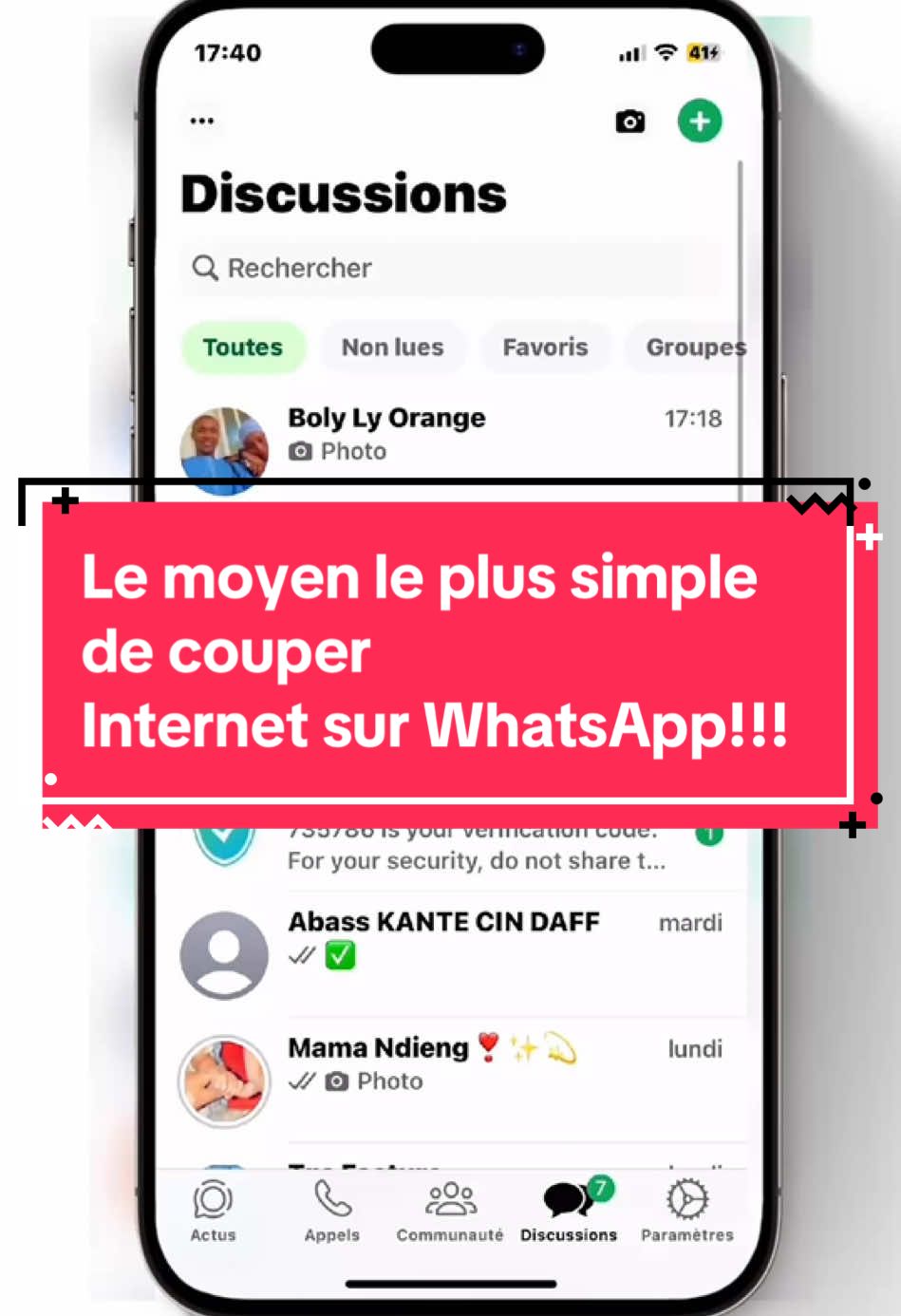 Le moyen le plus simple de couper Internet sur WhatsApp!!! #iphone  #astucesiphone #apple #techtok #tiktokacademie