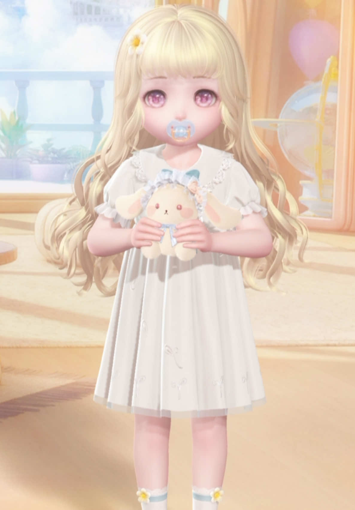 (This is Shining Nikki) This feature is new and so there’s not much we can do besides take pictures and dress her up. Star Sea dress was free (⁎˃ᴗ˂⁎)!!  #shiningnikki #lovenikki #infinitynikki #baby #nikki 