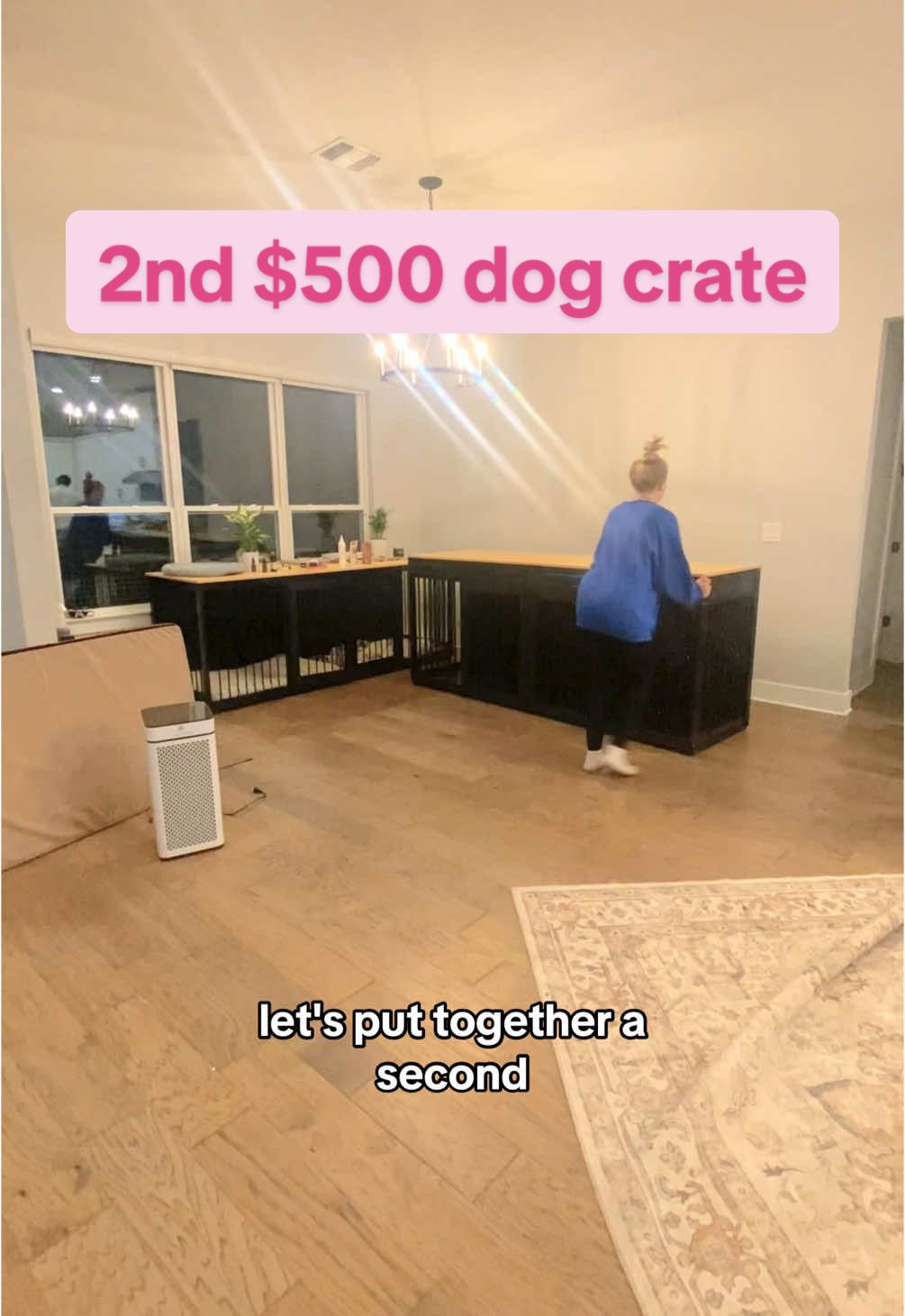 Let’s put together a second $500 dog crate for my other 2 dogs 🐶🏠🛠️🤍✨ #dogcrates #dogkennel #dogcratefurniture #amazonfinds #amazonpet #amazonpetproducts 