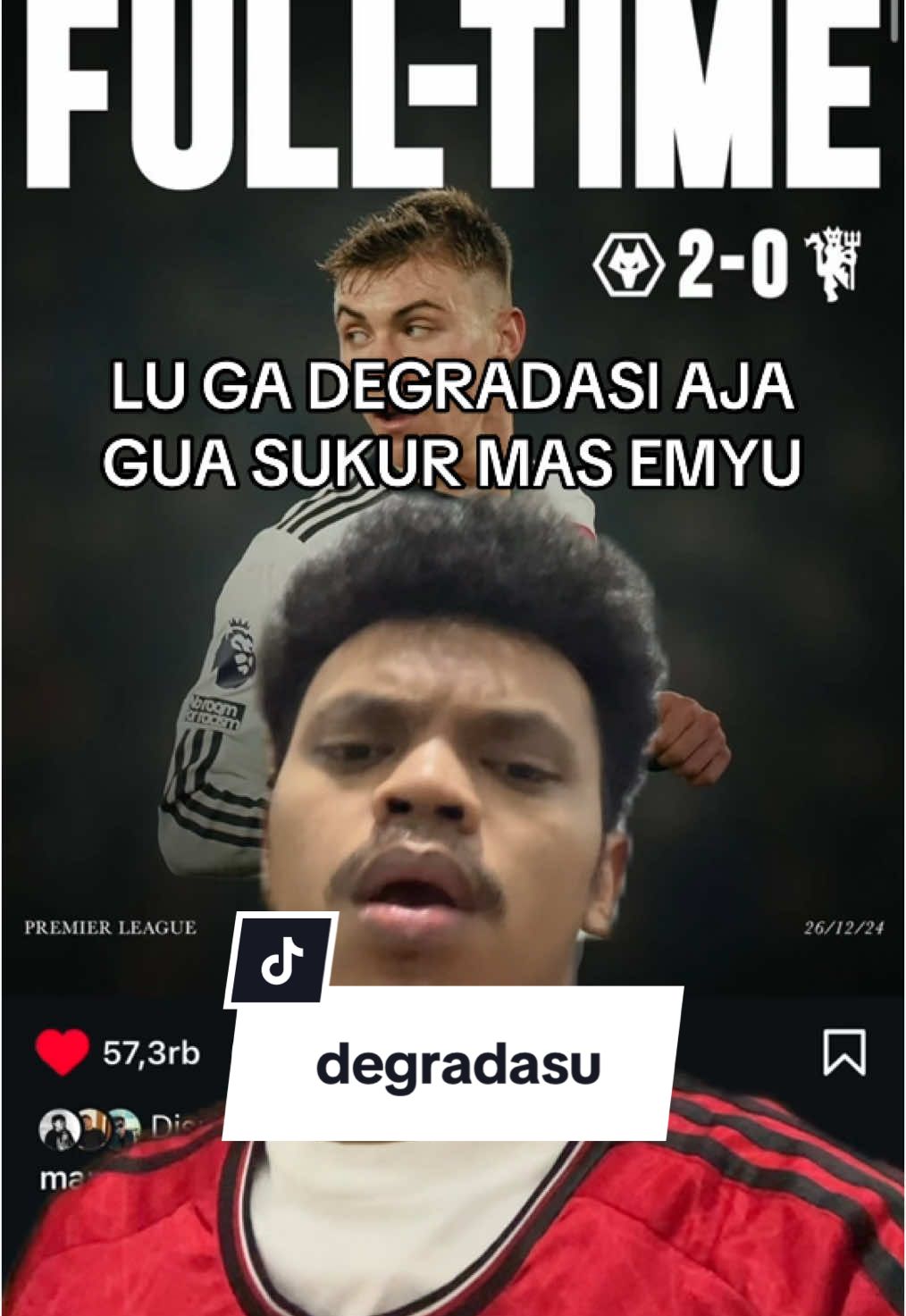 sukur gua lu ga degradasi mah #manchesterunited #komedi #marahmarah 