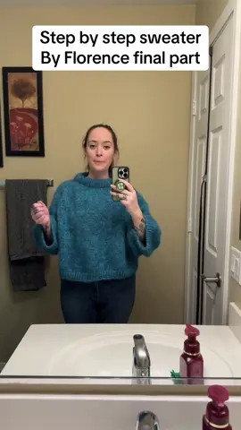 Step By Step Sweater by Florence final part 65 hours total to complete! #stepbystep #stepbystepsweater #stepbystepflorence #knitting #beginnerknitter #dropsyarn #homemade 
