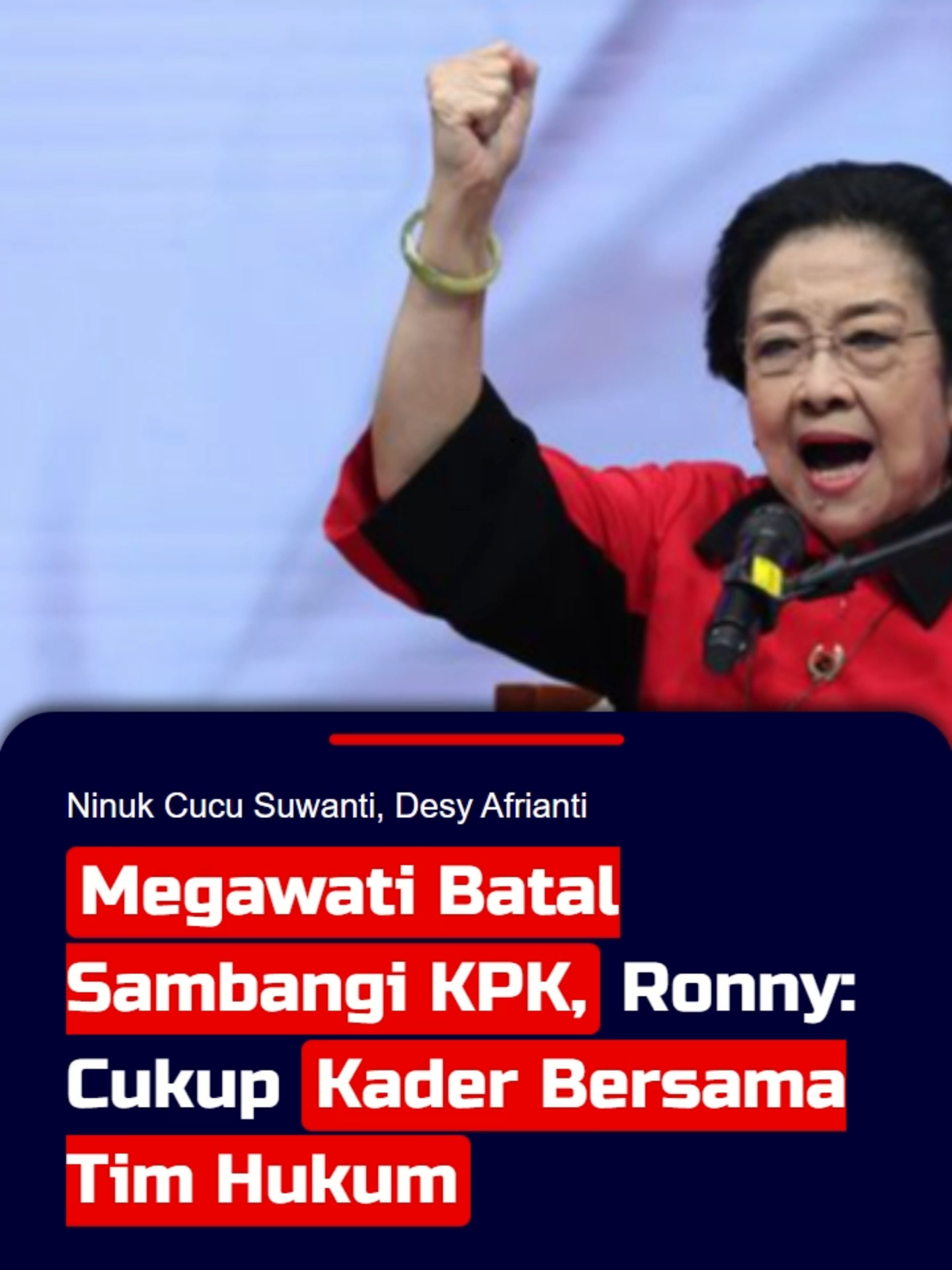 Megawati Batal Sambangi KPK meski Hasto Tersangka, Ronny: Cukup Kader Bersama Tim Hukum Ketua Umum PDI Perjuangan Megawati Soekarnoputri batal menyambangi KPK terkait penetapan Sekjen PDI-P Hasto Kristiyanto sebagai tersangka dalam kasus suap mantan Komisioner KPU Wahyu Setiawan. Ketua DPP PDI-P Ronny Talapessy menjelaskan penetapan Hasto sebagai tersangka oleh KPK adalah keputusan mengada-ada.  Untuk itu, tim hukum PDI-P lah yang akan melawan melalui proses hukum. Ronny menyatakan saat ini DPP PDI-P tengah menyiapkan tim untuk memberikan pendampingan optimal kepada Hasto. Sebelumnya Megawati pernah menyampaikan akan mendatangi KPK, jika Hasto Kristiyanto ditetapkan sebagai tersangka. Sahabat KompasTV juga bisa memperoleh informasi terkini melalui website www.kompas.tv. #hastokristiyanto #megawatisoekarnoputri #pdiperjuangan #hastotersangka #kpk