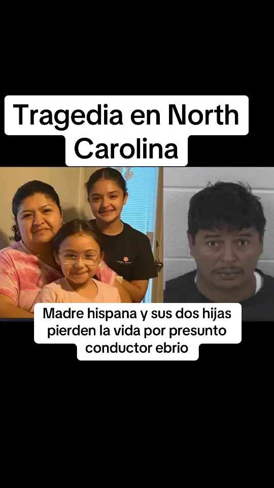 Tragedia en NC: Madre hispana y sus dos hijos pierden la vida en accidente causado por un conductor con historial de DWI Con profundo pesar, se reporta la pérdida de Bertha Alicia Vacío Moreno, de 45 años, y sus dos hijos, de 7 y 14 años, en un trágico accidente automovilístico en Carolina del Norte. Las autoridades han señalado como responsable del incidente a Carlos Gerardo González Mejía, quien presuntamente conducía su vehículo a alta velocidad cuando impactó por detrás al automóvil de la familia hispana. González Mejía intentó huir del lugar del accidente, pero fue detenido poco después por las autoridades. Ahora enfrenta cargos graves, incluido triple homicidio, y permanece bajo custodia con una fianza fijada en $3,000,000. Este trágico evento resalta una vez más las devastadoras consecuencias de manejar bajo los efectos del alcohol y pone en evidencia la necesidad de mayor conciencia y responsabilidad en las carreteras. GoFundMe: https://www.gofundme.com/f/a-farewell-for-homeros-mother-and-sisters?attribution_id=sl%3Ade6139fc-3a9b-4b87-ba71-409e43379ab0&utm_campaign=fp_sharesheet&utm_medium=customer&utm_source=messenger&fbclid=IwZXh0bgNhZW0CMTEAAR2Tv5w9Lz49Ff98vTqWWykwK64Peg1V3cnBCHJFh1FKyEZwb62a4nVy5zI_aem_G7qto7g9V7HVmhvI0S2zxQ&sfnsn=wa #creatorsearchinsights #northcarolina #latinosenusa #fyp #tragedy 