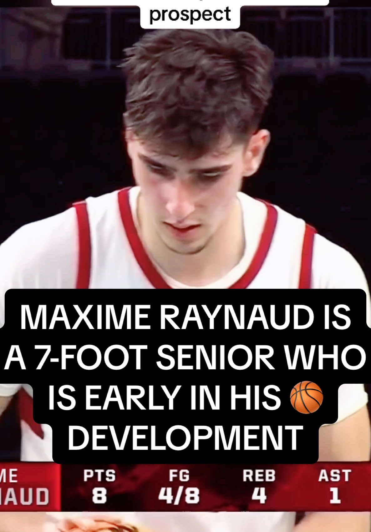 Maxime Raynaud is having a career-year averaging 21.4 points on 1.8 3s at a 38% rate, 11.8 boards, 1.8 assists, 1.3 steals, 1.1 blocks in 12 games. His highlight reel is impressive #draftexpres #nbadraft#nbadraft2025#stanford#collegebasketball#paris#parisfrance#france#french#basketball#NBA 