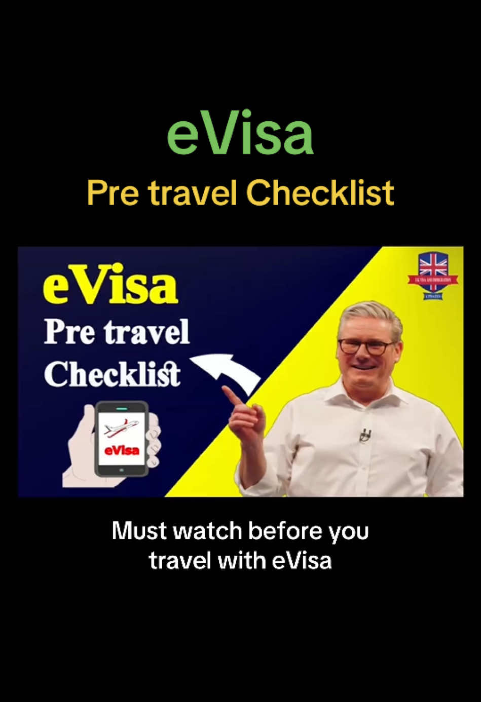 eVisa pre travel checklist #evisa #evisauk #ukevisa 