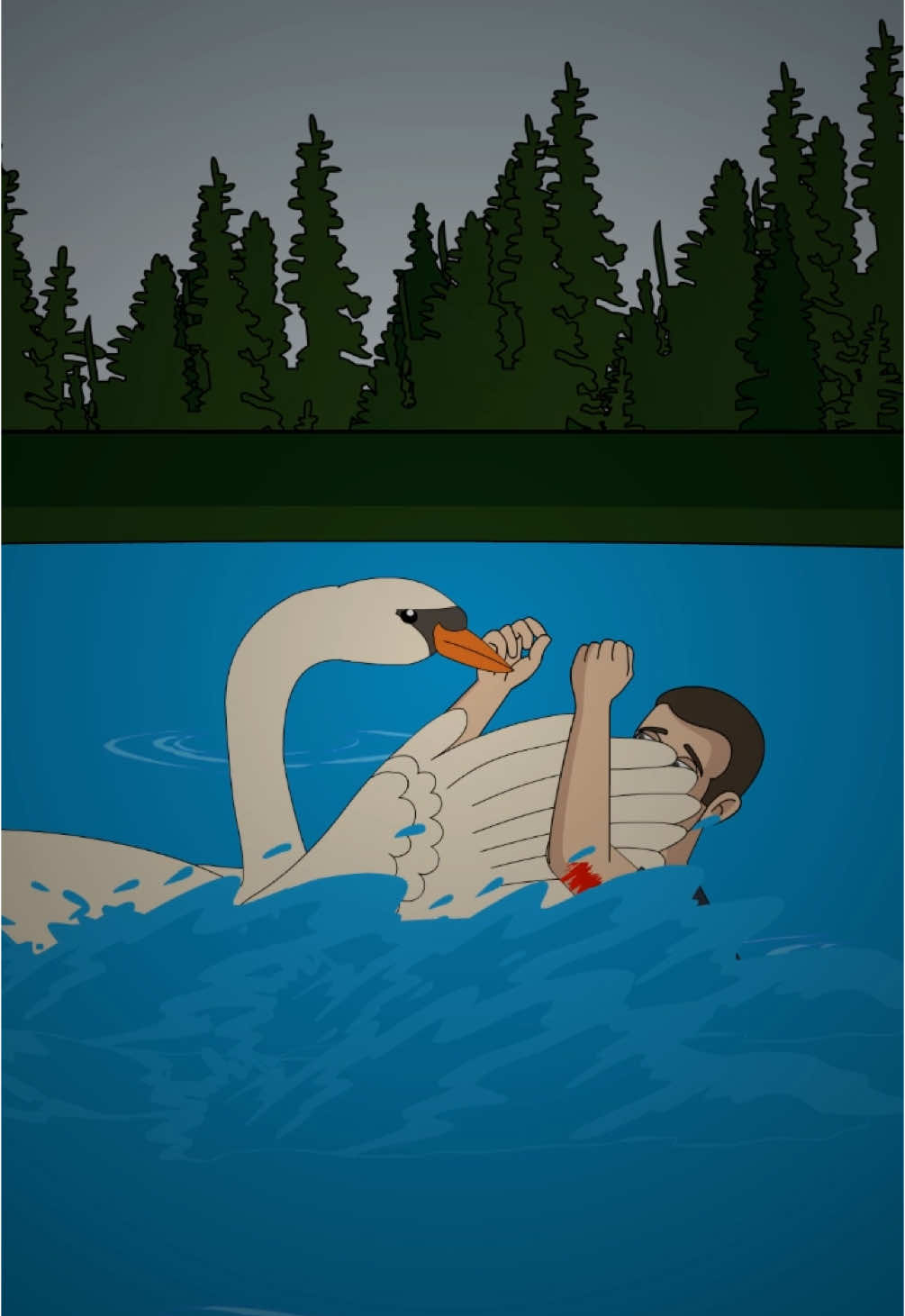 HE WAS KILLED BY A SWAN😱#scarytiktoks #disturbing #horror #scary #creepy #storytime #animation #truecrime 